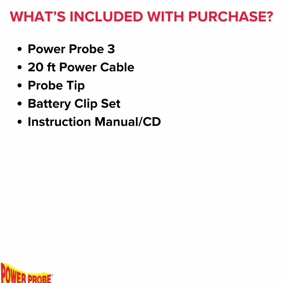 Power Probe 3 Automotive Circuit Tester 12-24V Narzędzie diagnostyczne układu elektrycznego PP3CSRED