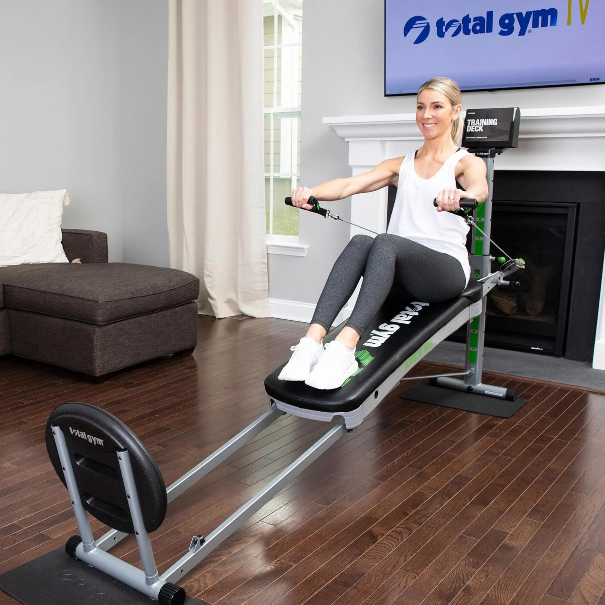 Total Gym APEX G5 Indoor Home Fitness Incline Weight Trainer z 10 poziomami oporu – sprzęt do ćwiczeń mięśni brzucha, nóg, ramion, ramion i pleców