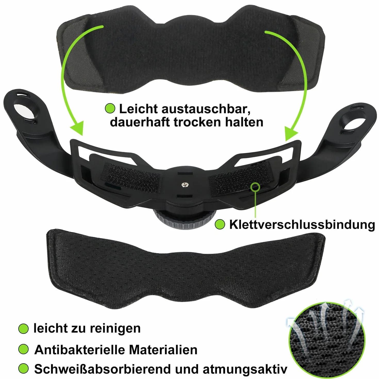 GREEN DEVIL Zestaw zapasowych grzechotek do mocowania kasku