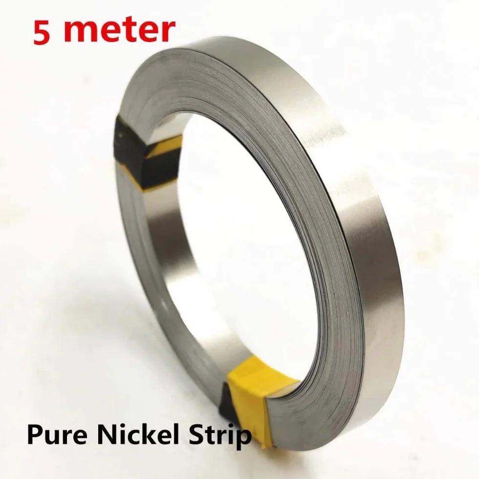 Taśma z czystego niklu 99,96% 0,1 mm x 5 mm 5-metrowa rolka do zgrzewania punktowego akumulatora