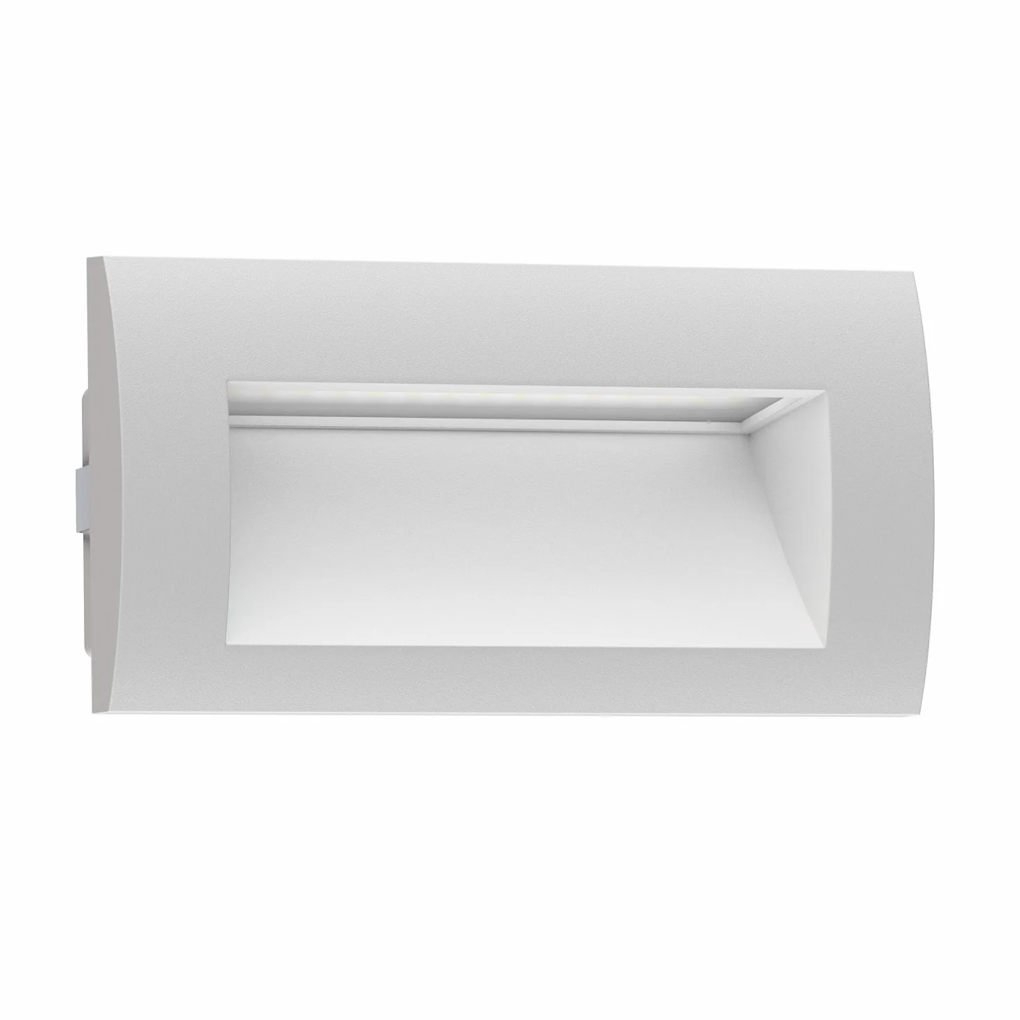 ledscom.de Lampa ścienna wpuszczana LED ZIBAL, downlight IP65 140x70mm 3,3W 209lm ciepła biel