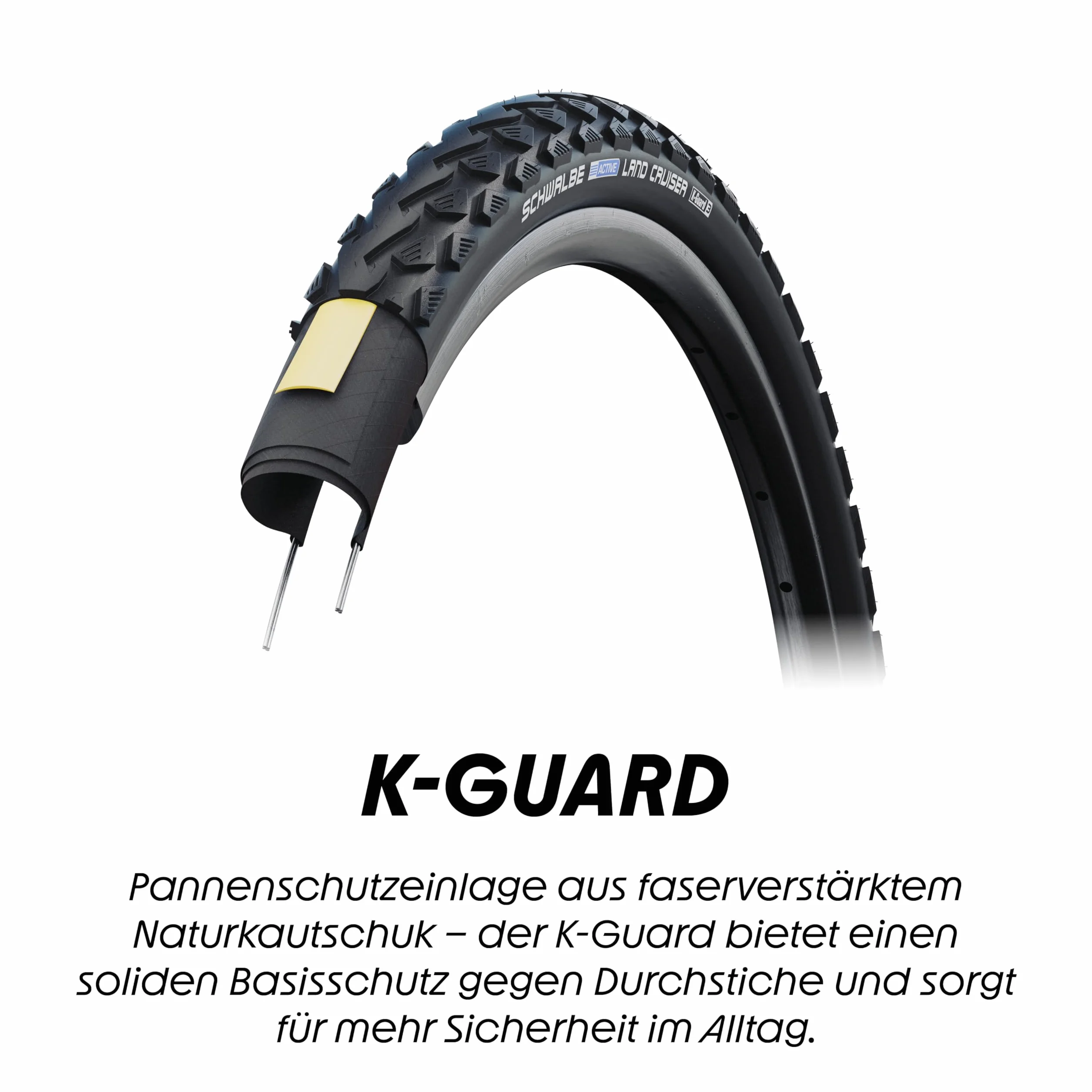 Schwalbe 11101043, Land Cruiser K-Guard, TwinSkin Unisex Adulto, B/B, 42-622 HS450 SBC 50EPI