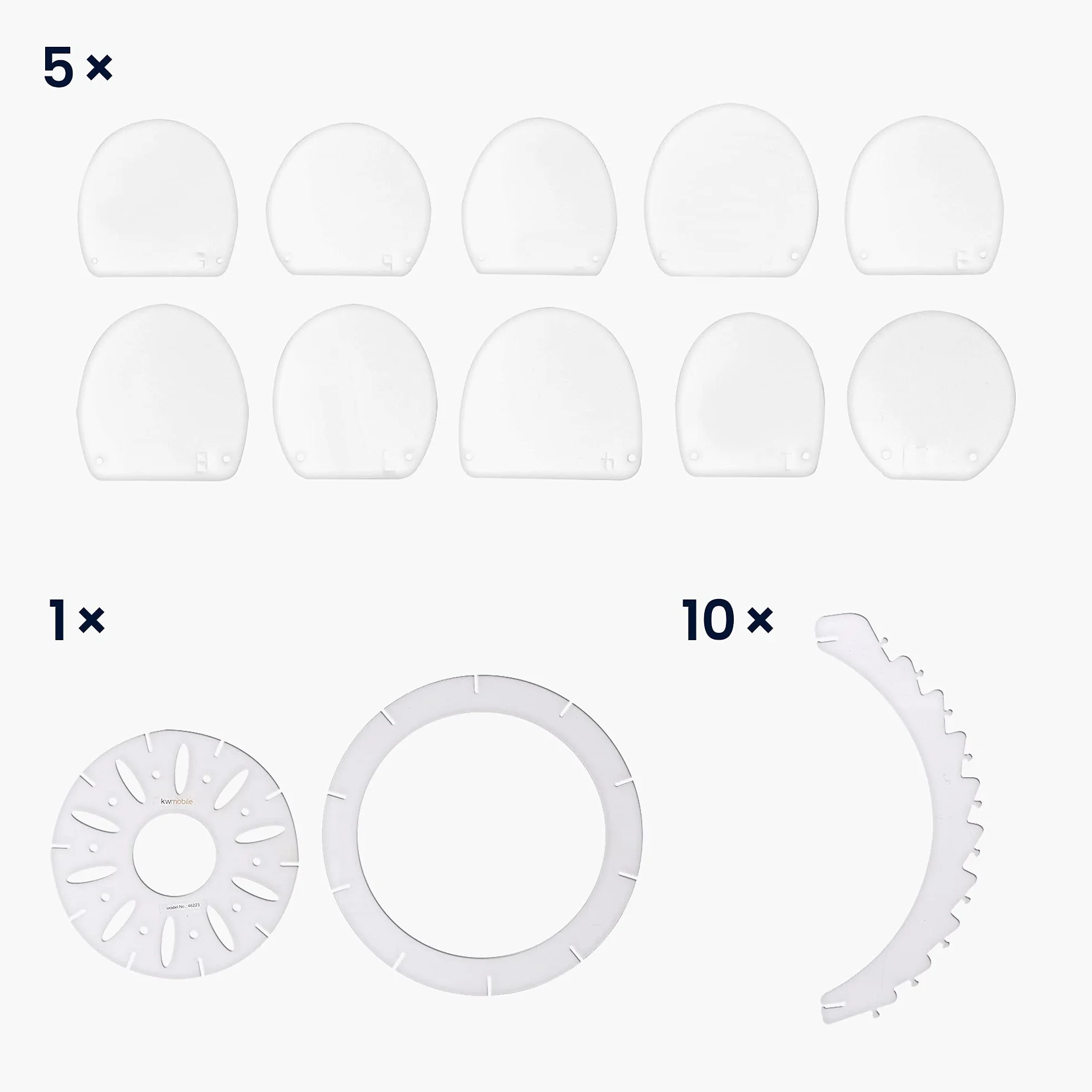 kwmobile Puzzle lampa Abażur sufitowy i wiszący, lampa stojąca w kolorze białym