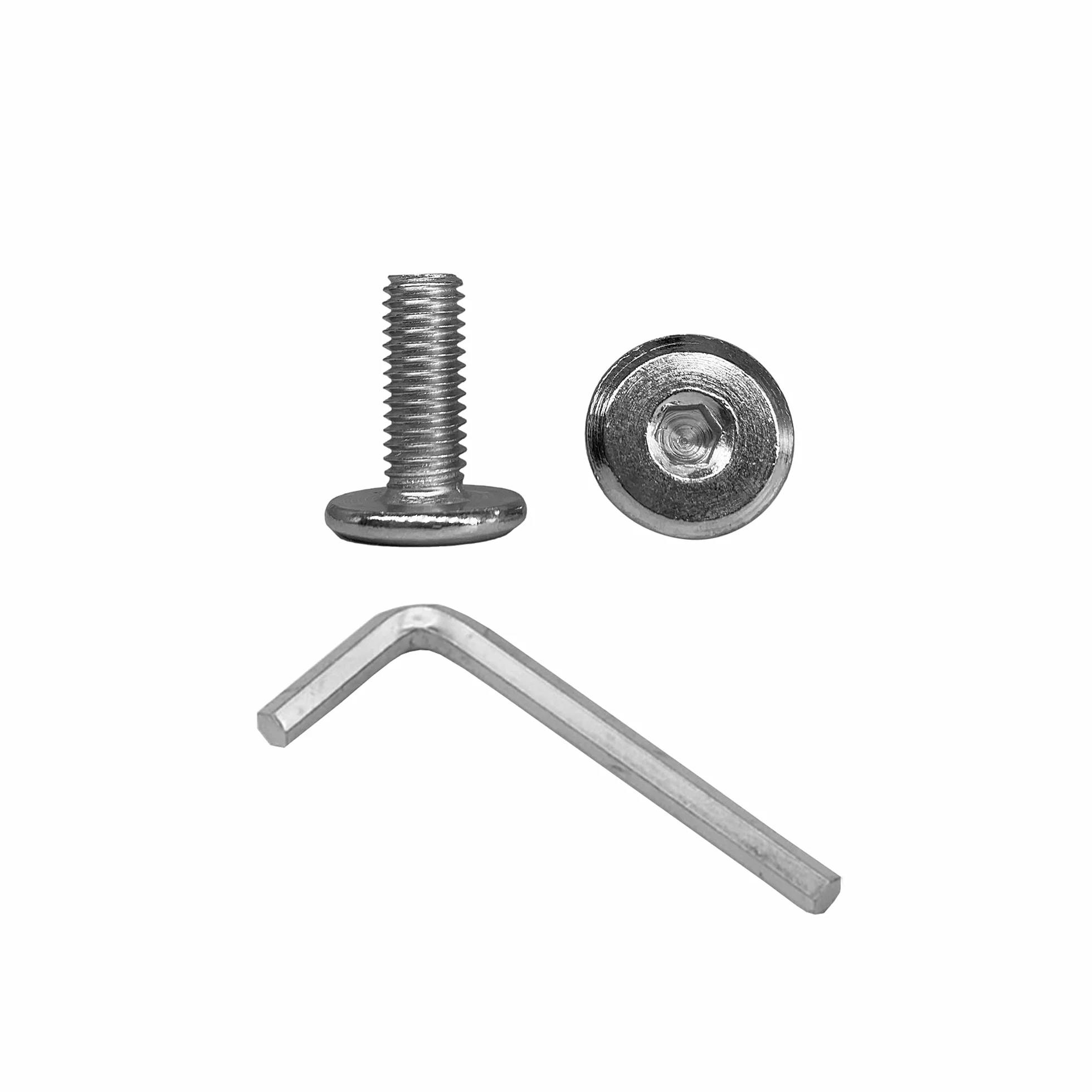 Śruby łączące ze stali ocynkowanej M6 x 16 mm, śruby sześciokątne imbusowe
