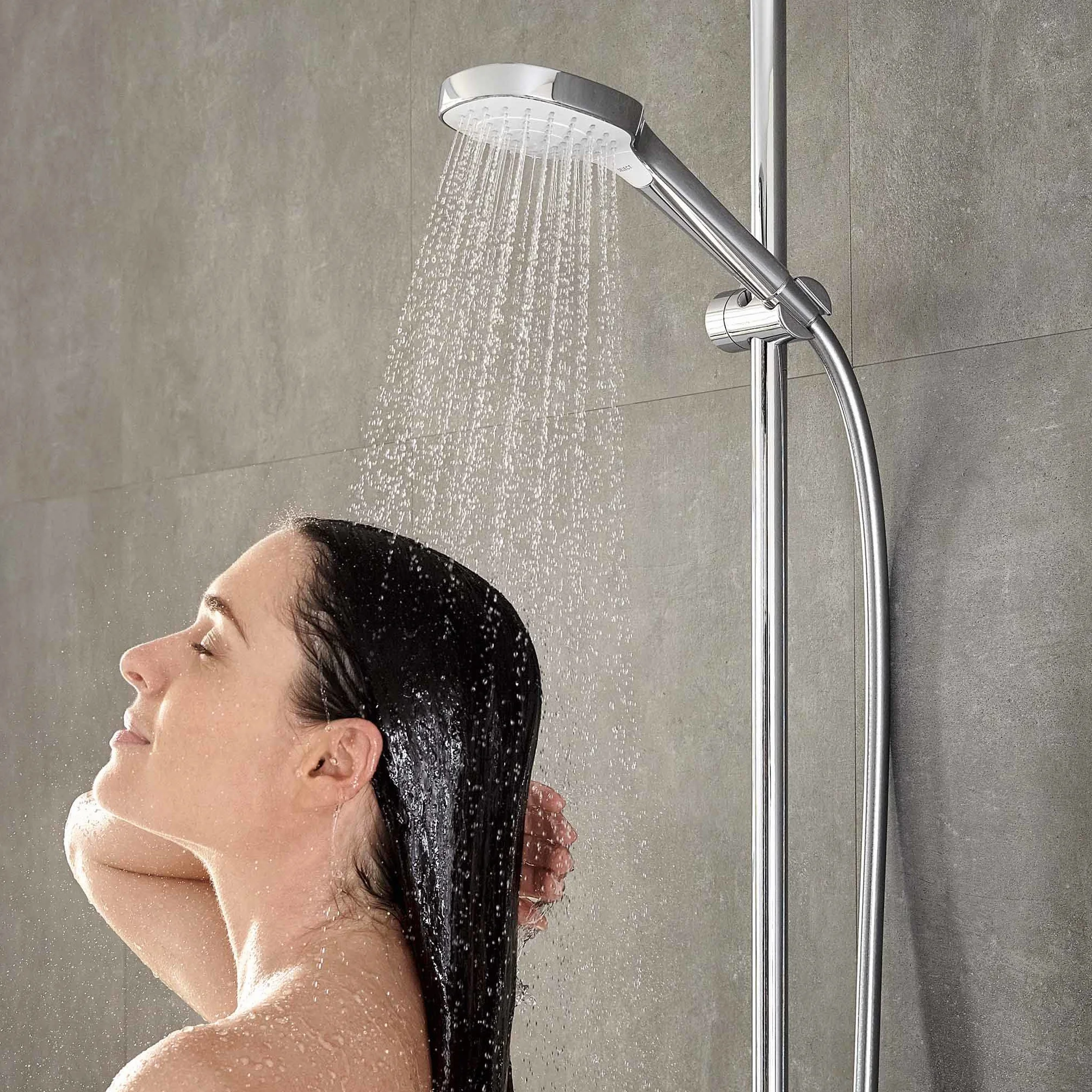 hansgrohe Croma Select E Zestaw prysznicowy Vario Ecostat Comfort drążek 90 cm biały chrom