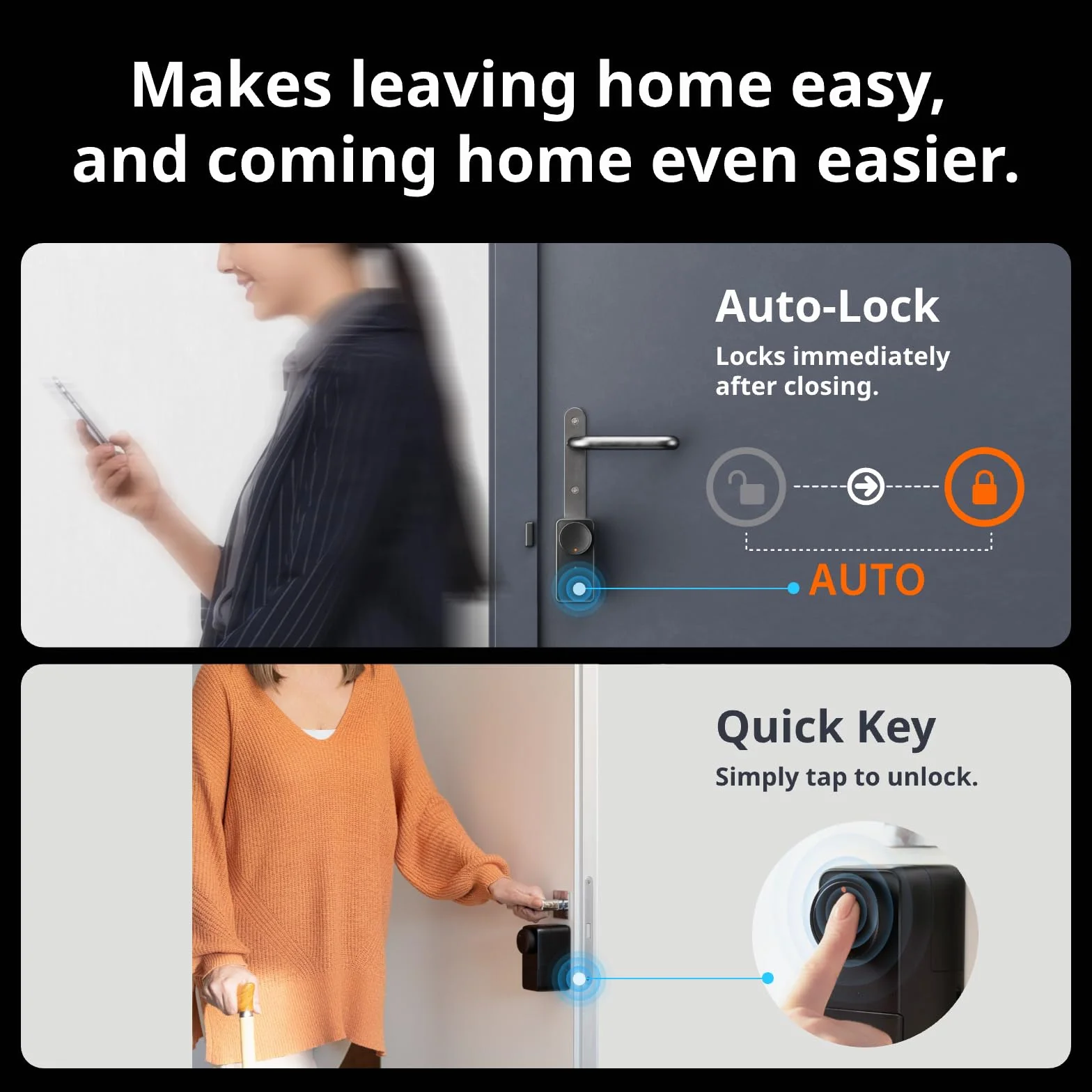 SwitchBot WiFi Smart Lock Pro z klawiaturą dotykową, zamek do drzwi z odciskiem palca, IP65