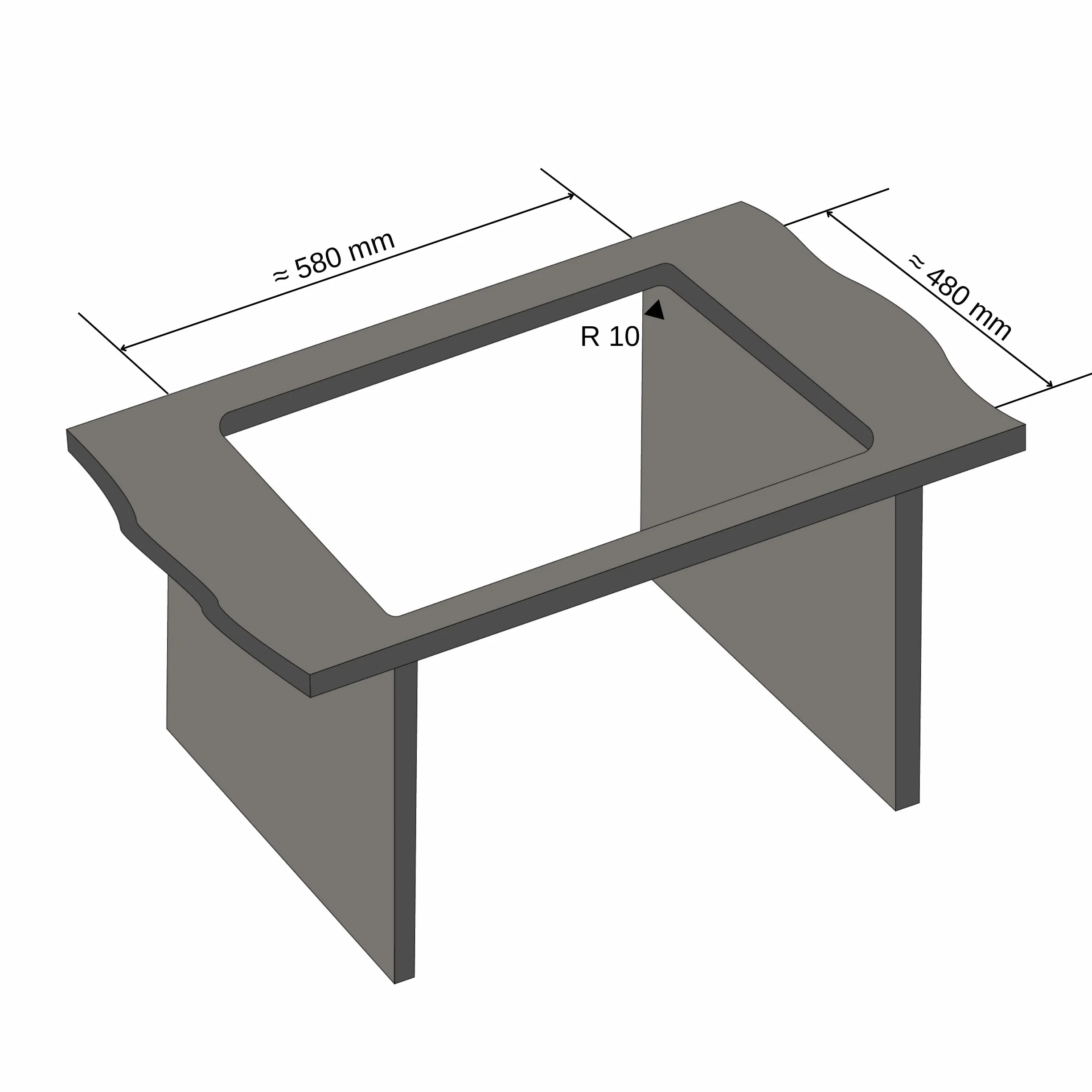 ANW HOME Zlewozmywak kuchenny 60x50 cm stal nierdzewna 304 2 otwory na kran z syfonem ociekaczem dozownikiem mydła 350 ml