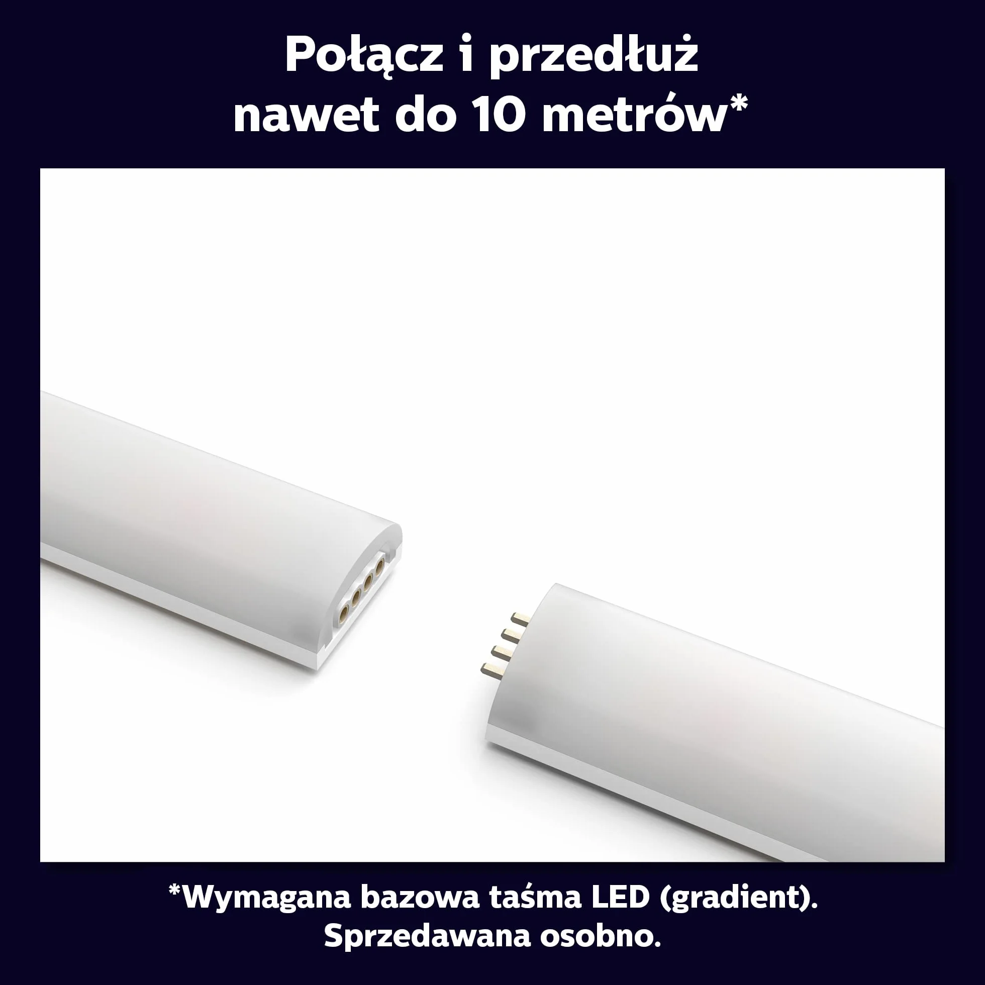 Philips Hue White and Color Ambiance Taśma LED Gradient Przedłużenie 1 m 16 mln kolorów