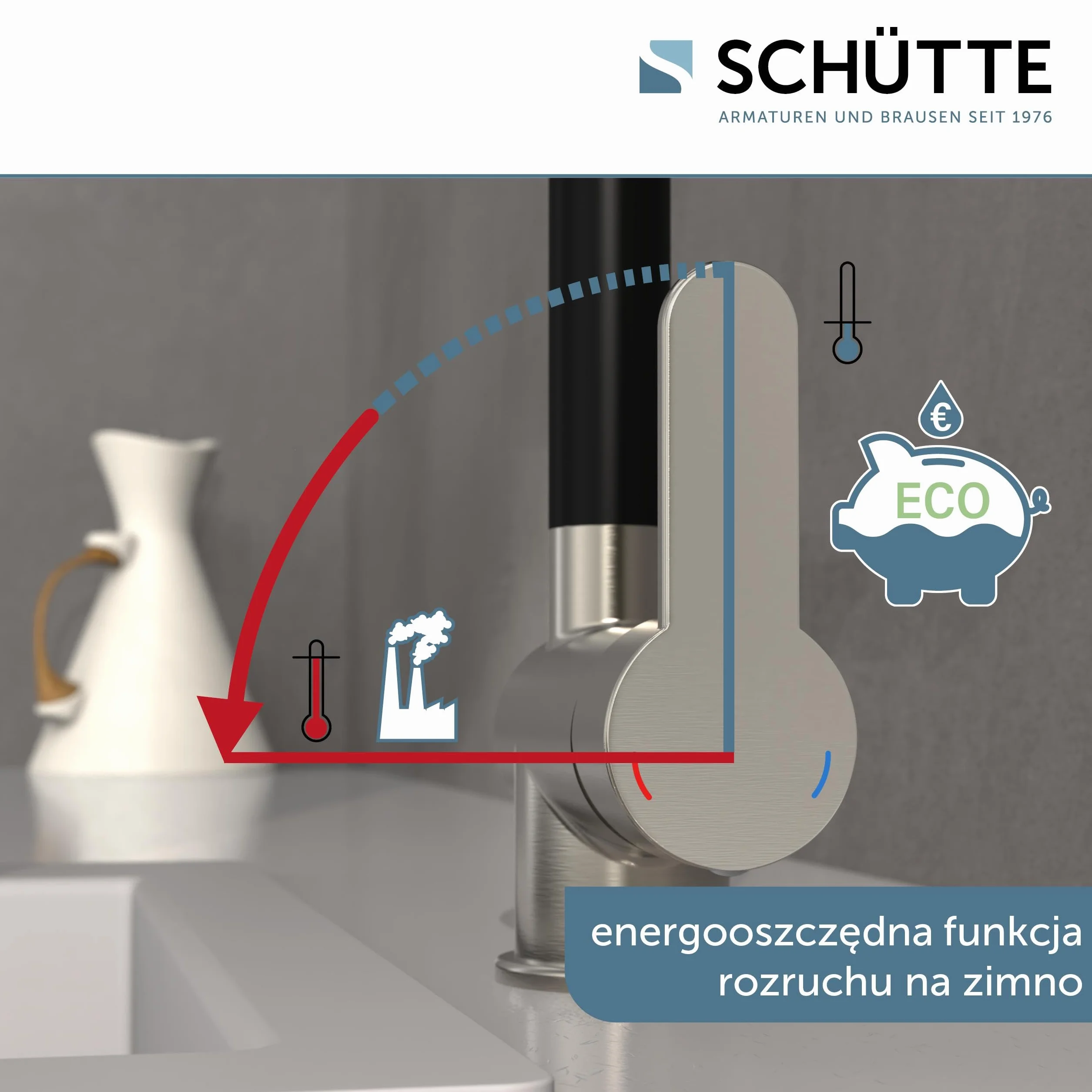 Schütte RIO armatura zlewozmywakowa czarny matowy stal szlachetna