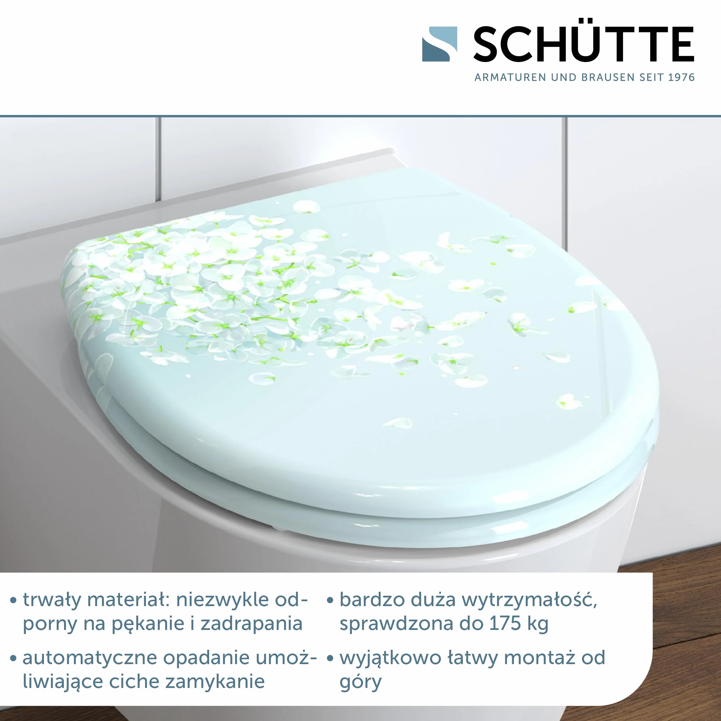 Schütte Deska sedesowa Duroplast ciche zamykanie szybkozłączka 150 kg