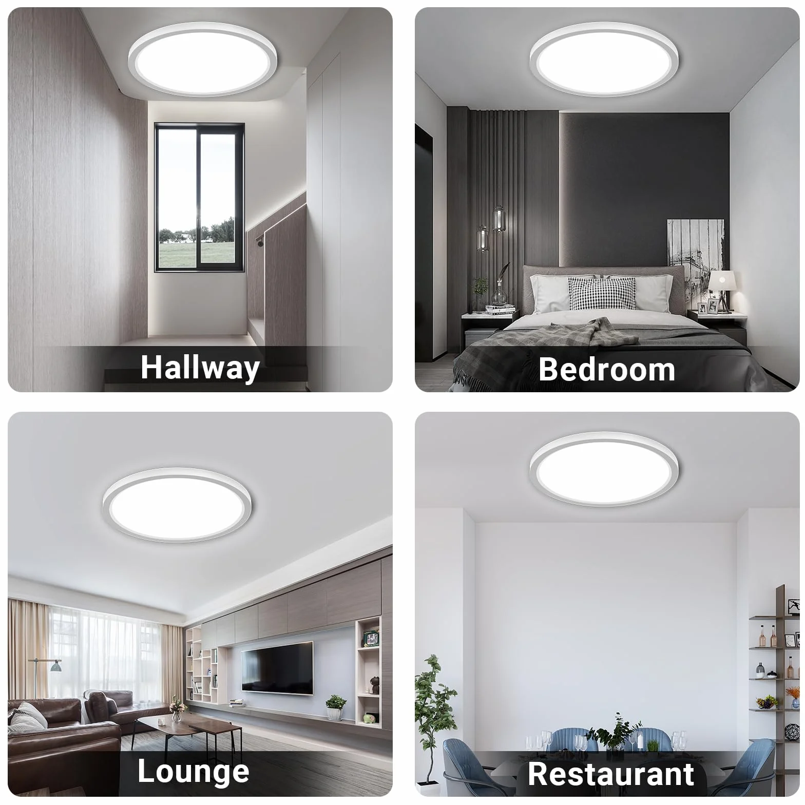 LQWELL Lampa sufitowa LED IP44 wodoodporna 36W 6000K 4320LM okrągła płaska 400x24mm