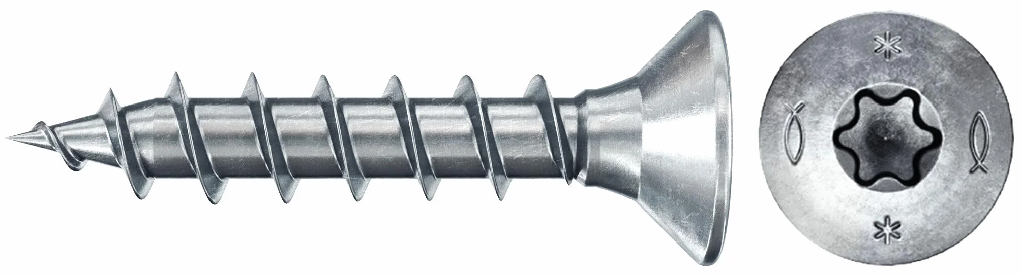fischer 200 x wkręt do płyt wiórowych Power-Fast II 3,0x12, łeb stożkowy z gwiazdą wewnętrzną TX pełny gwint ocynkowany galwanicznie, pasywowany na niebiesko (nr art. 670001)