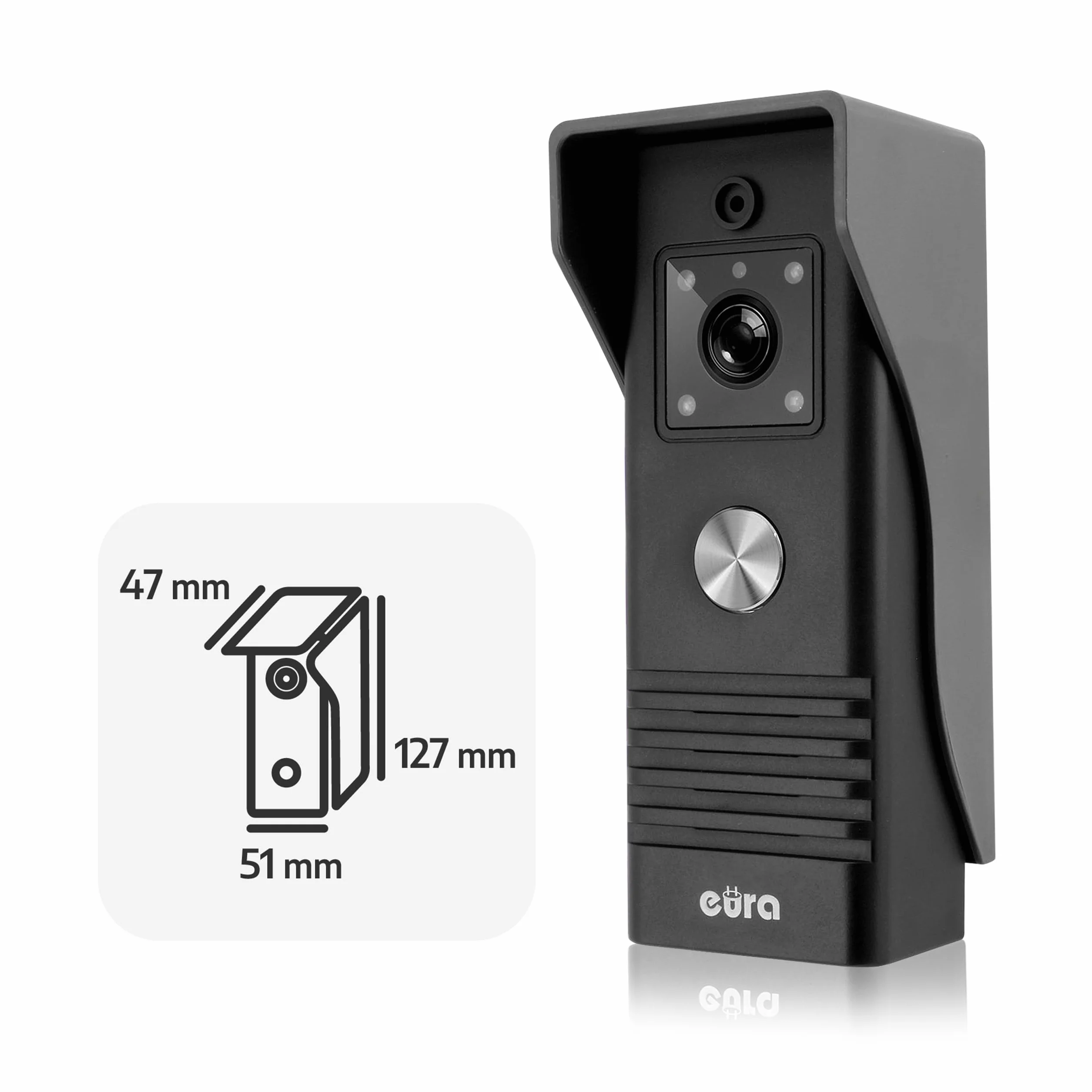 Eura VDP-45A3 Alpha wideodomofon 4-przewodowy 7-calowy kolorowy monitor czarny
