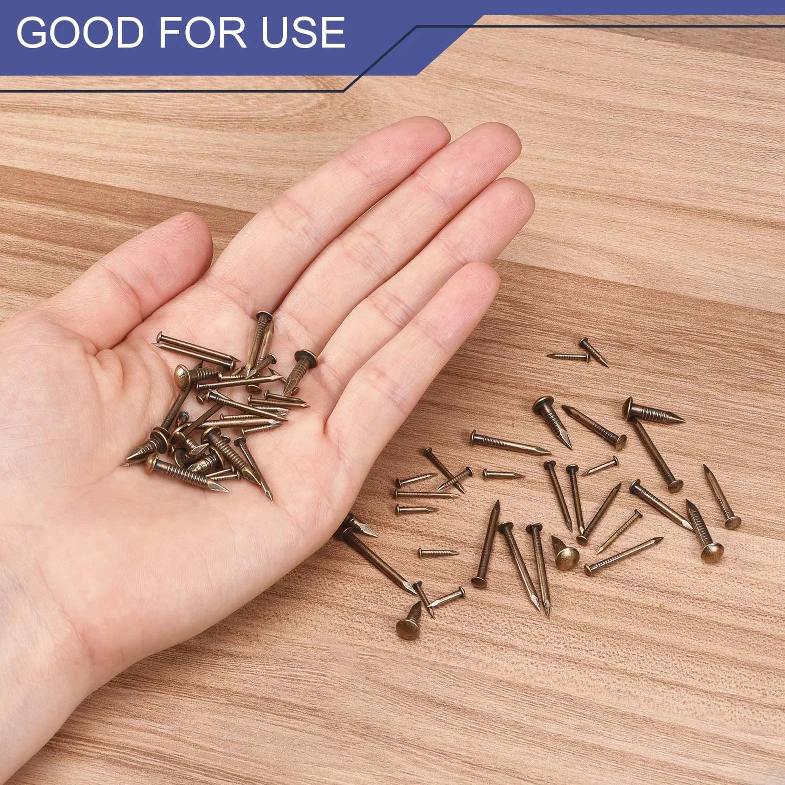 Mosiężne gwoździe 1,5 x 25 mm 70 sztuk do drewna DIY