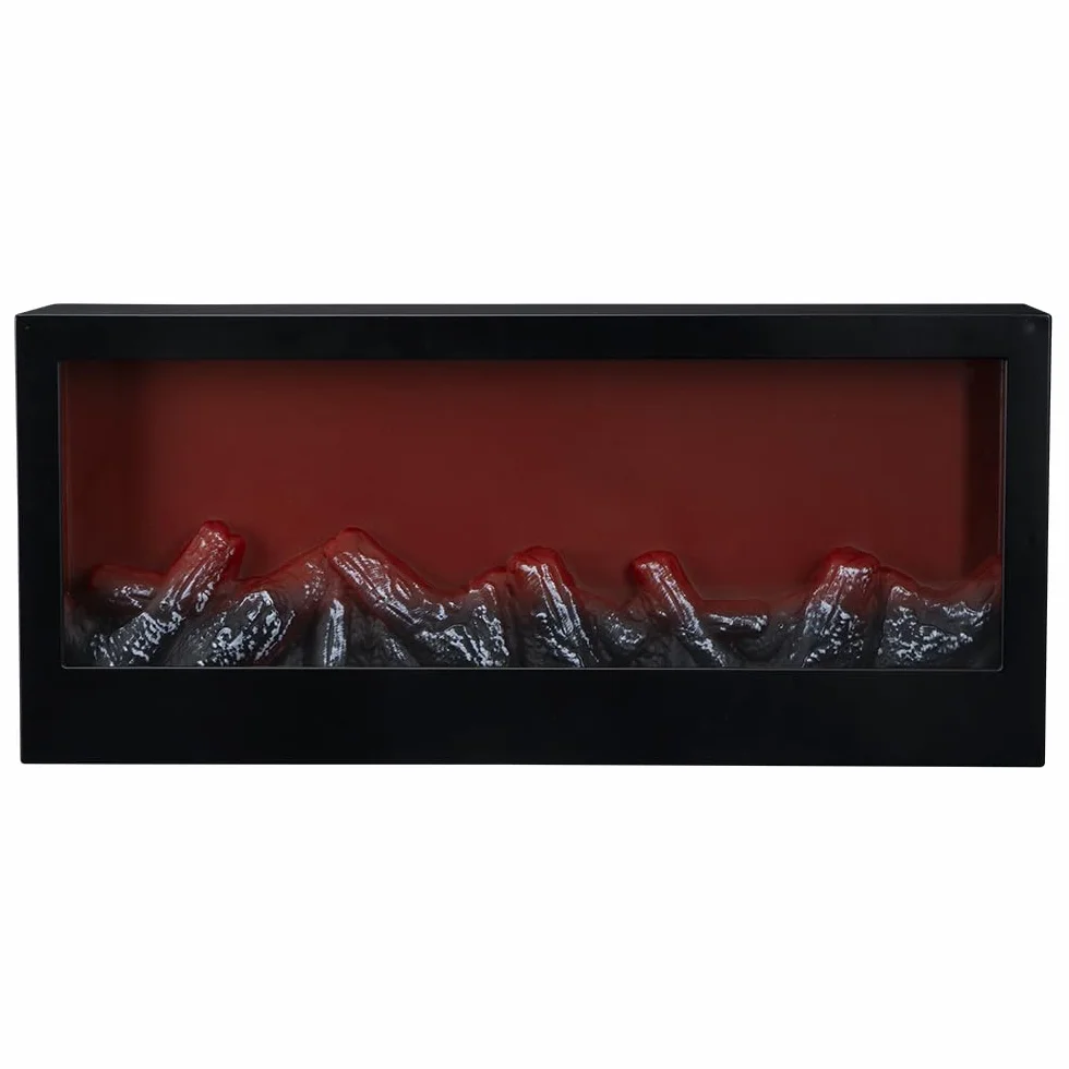 Dekoracyjny kominek LED zasilany bateriami 45x10x20 cm z efektem ognia i timerem