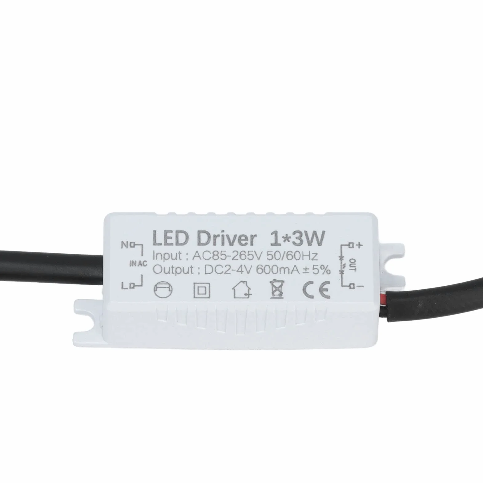 Sterownik LED 1x3W 600mA AC85-265V 2-4VDC Zasilacz Transformator