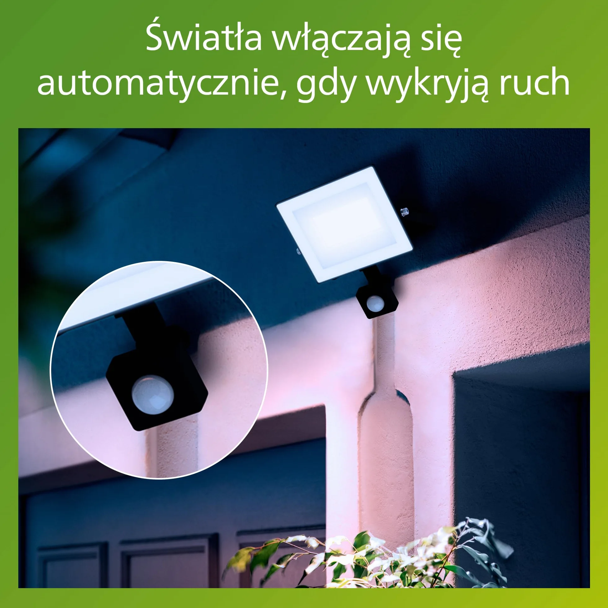 Philips Lois Zewnętrzna Lampa Floodlight z Czujnikiem 30 W 5000 K Czarna