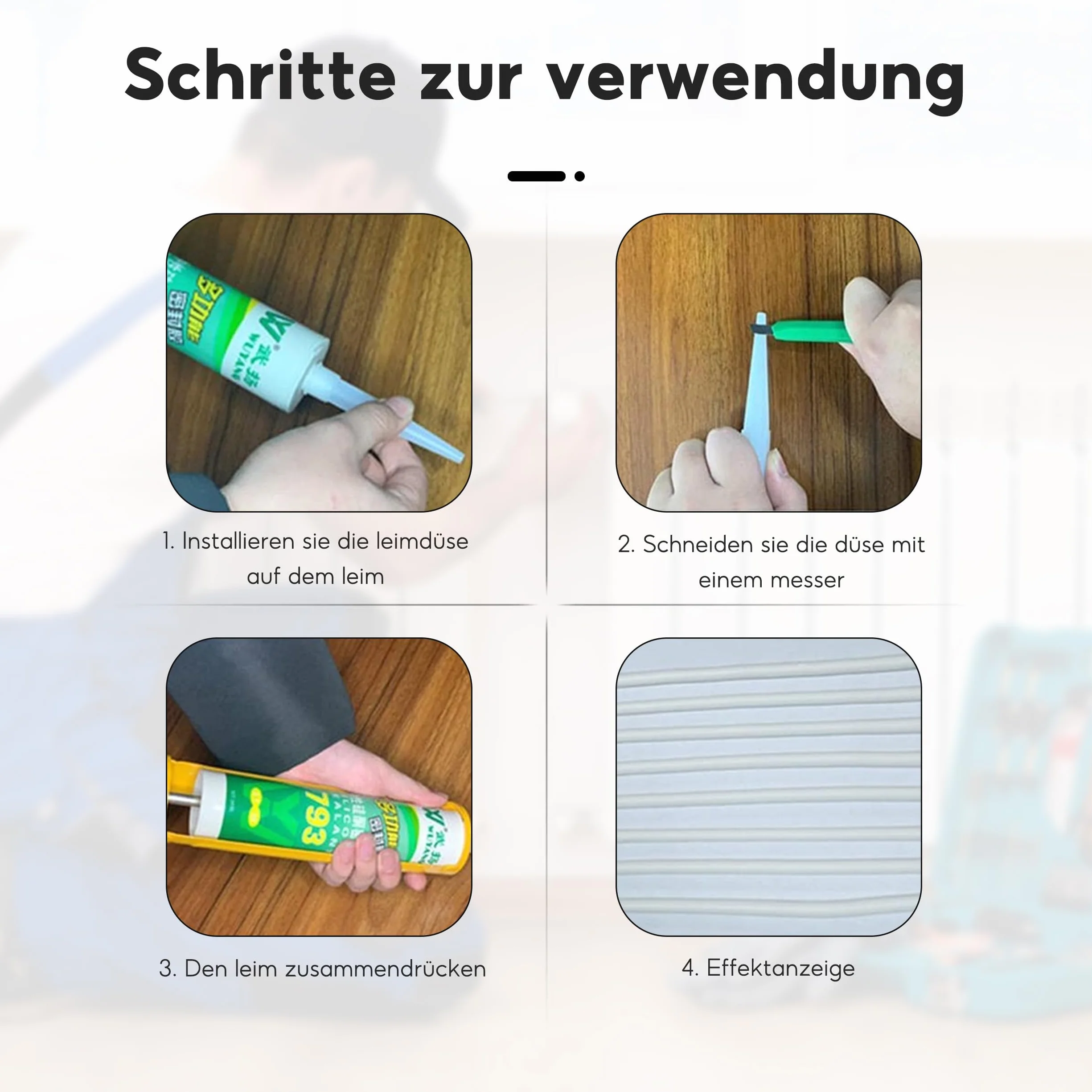 Końcówki do kartuszy 10,5 cm 50 sztuk dysze silikonowe aplikator