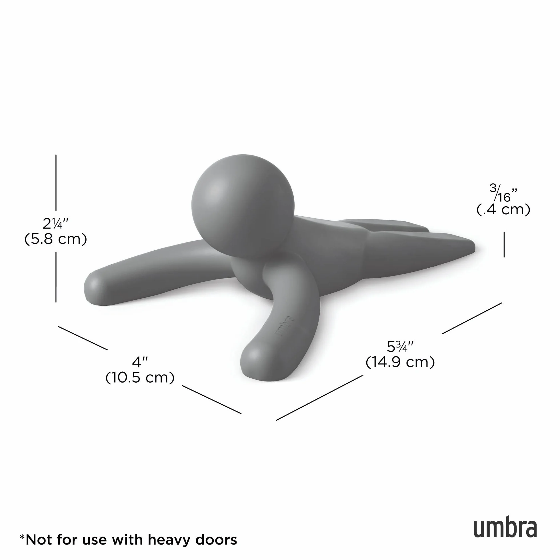 Umbra Buddy ogranicznik do drzwi dekoracyjny duże obciążenia węgiel drzewny