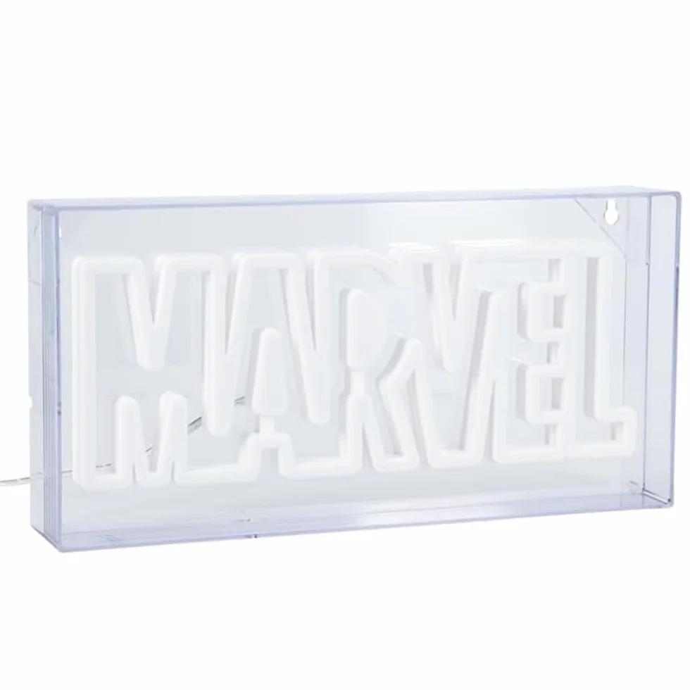 Neon LED Marvela, oficjalnie licencjonowany, wolnostojący lub montowany na ścianie, akcesoria do pokoju gier i pamiątki filmowe, dekoracja | Paladone