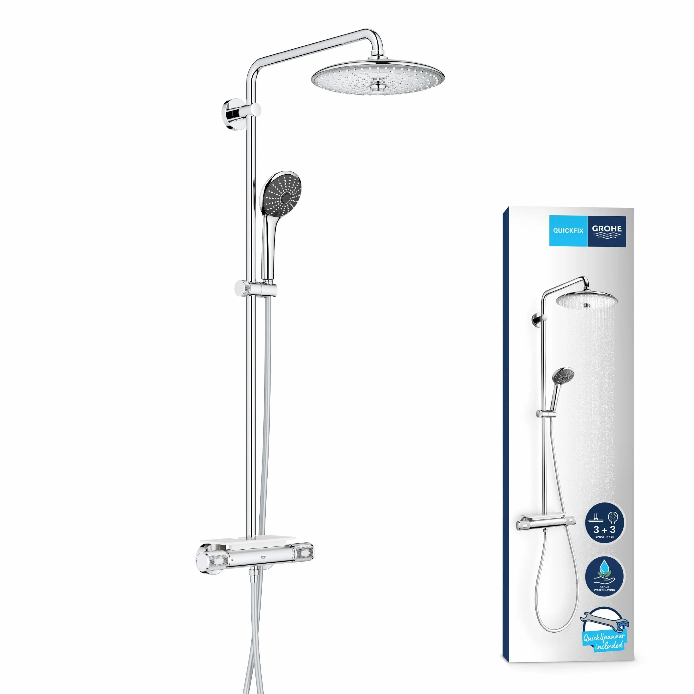 Grohe Vitalio Joy 260 Zestaw Prysznicowy Srebrny Ø 260mm