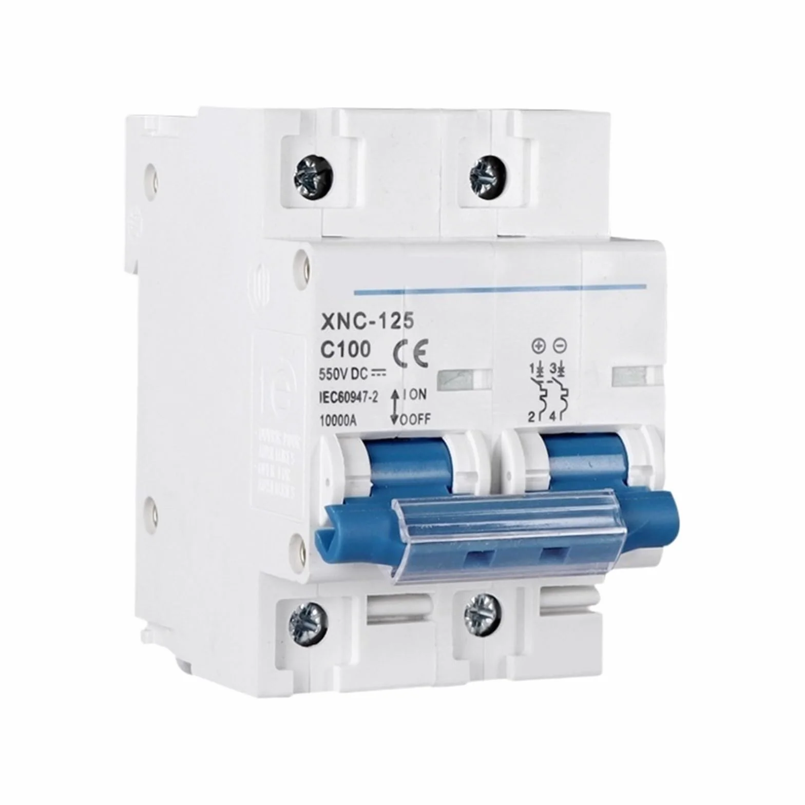 2P 125A 100A 80A MCB 550V Wyłącznik automatyczny do systemu PV bateria wyłącznik główny (100 A)