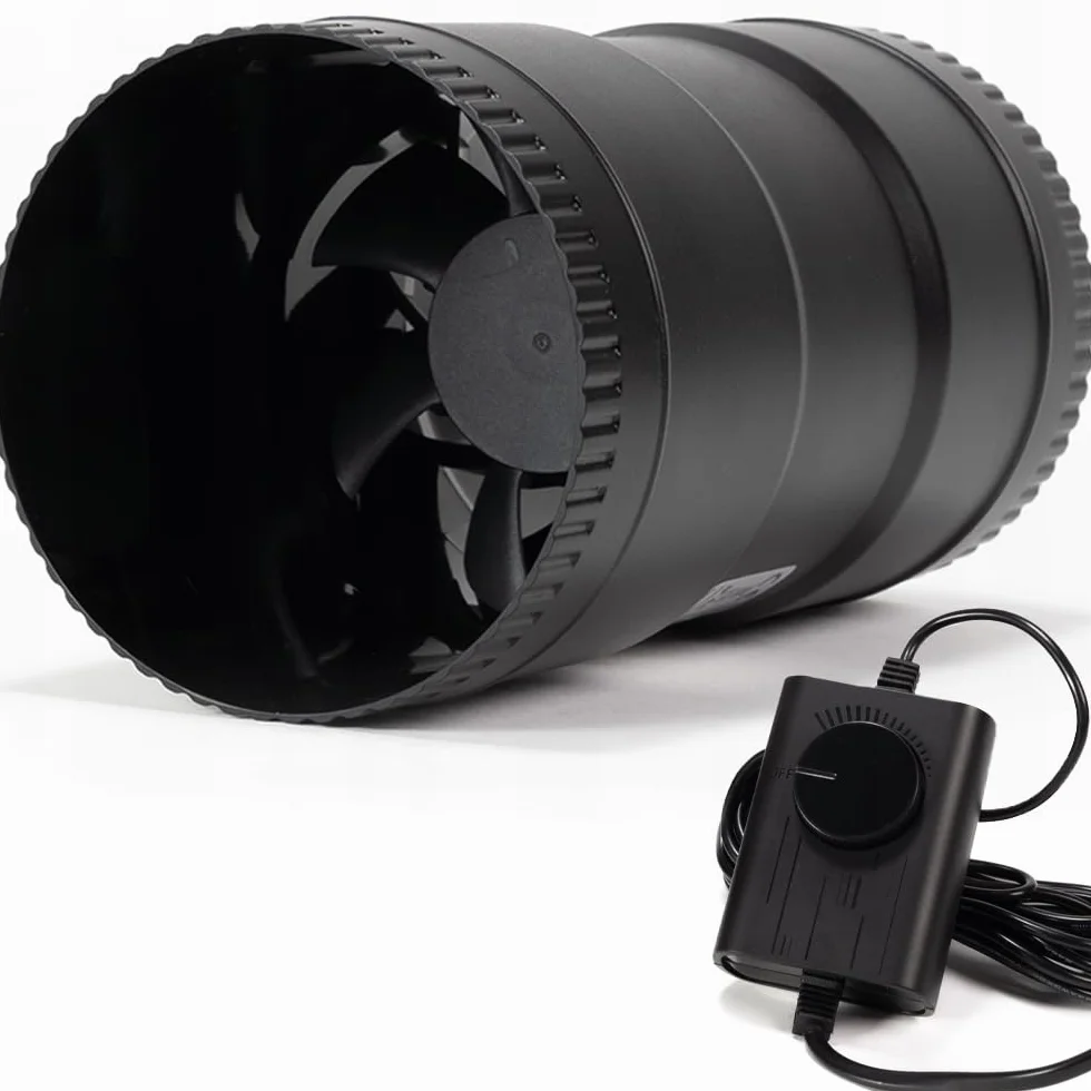 EBERG VEXT 100/170 wentylator kanałowy 100 mm 170 m³/h silnik DC 24V regulator obrotów zasilacz cichy do rekuperacji HVAC