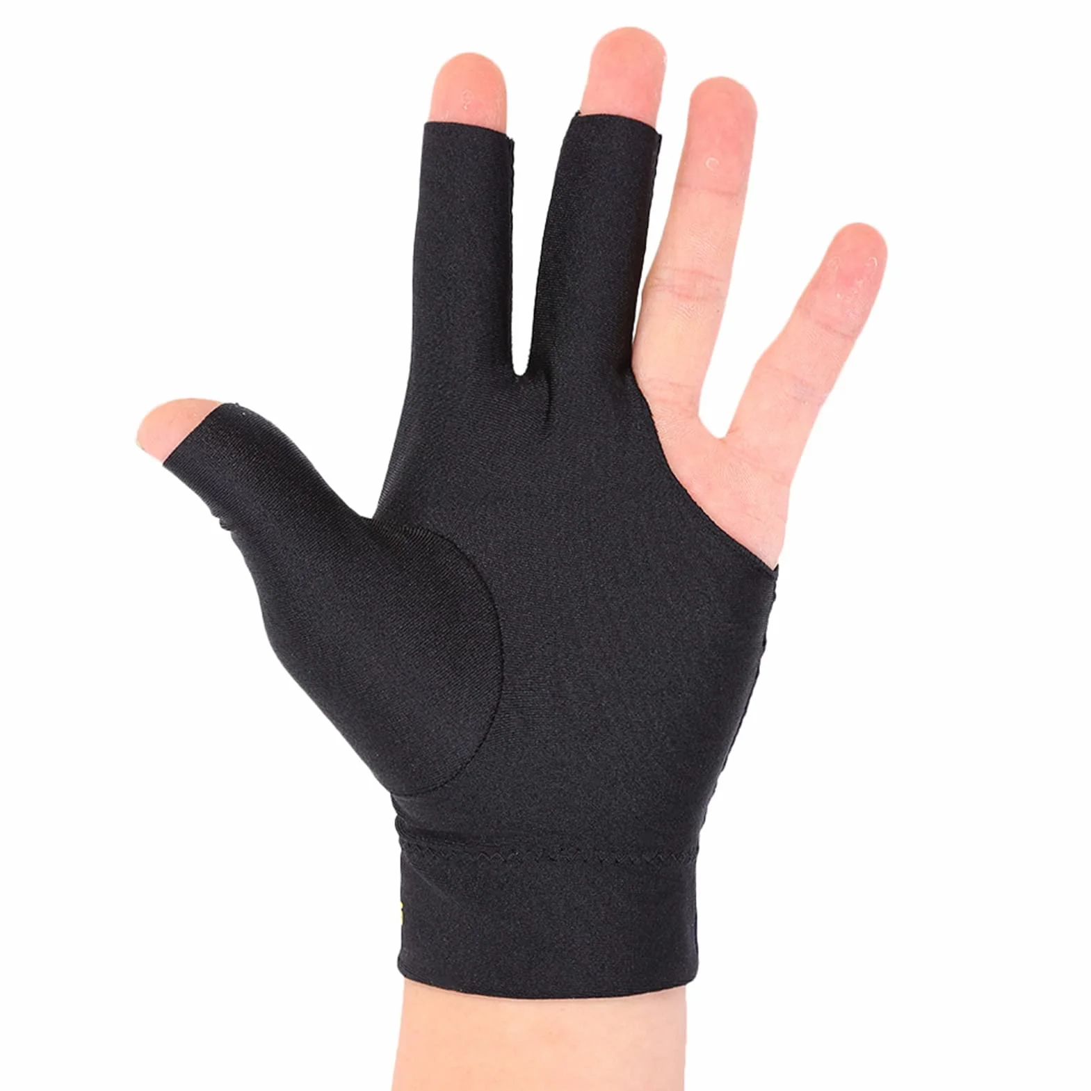 Tbest Rękawica basenowa do snookera z 3 palcami – rękawiczki dla lewej ręki, spandex, akcesoria bilardowe