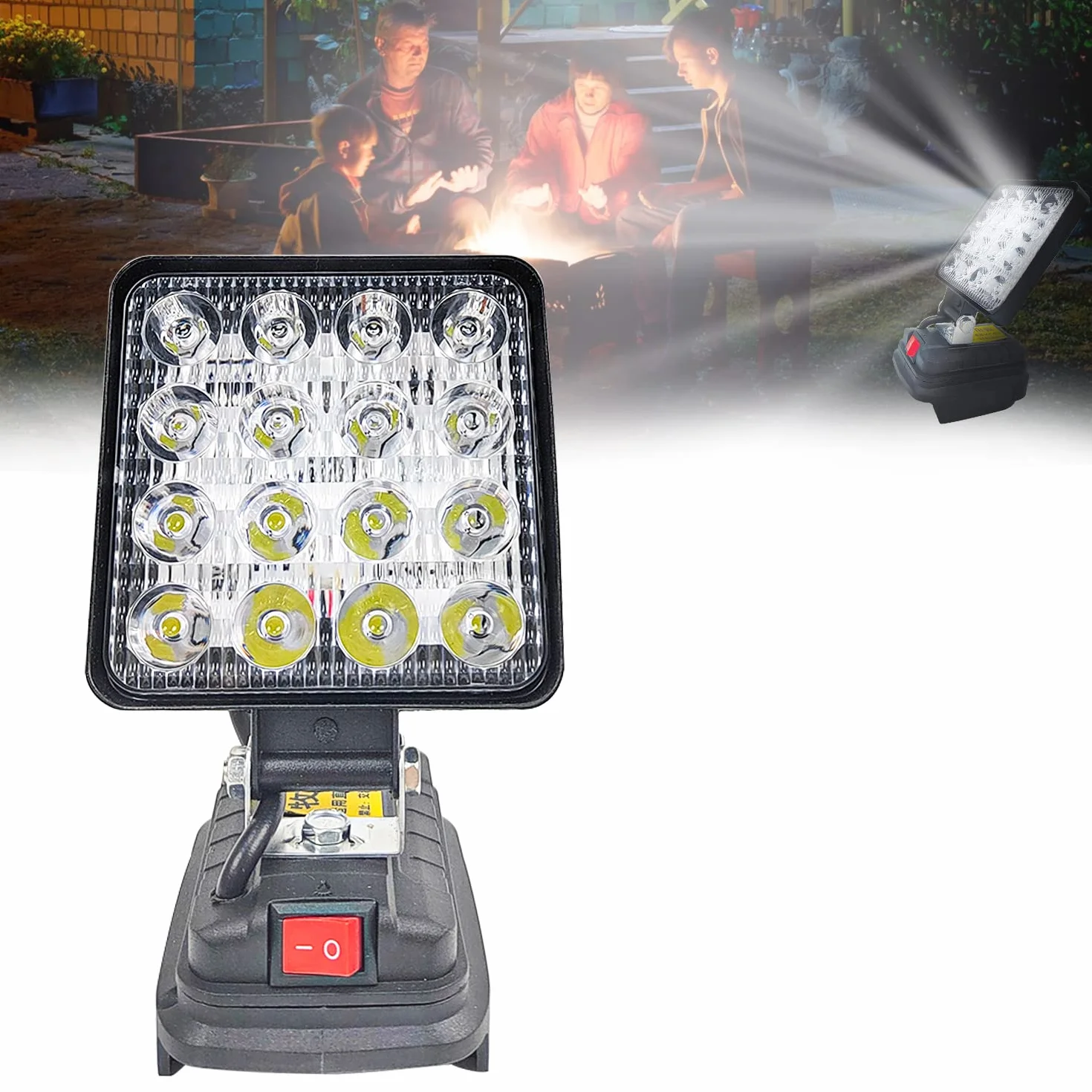 Lampa akumulatorowa do Makita 18 V, 27 W LED robocza reflektor przenośna