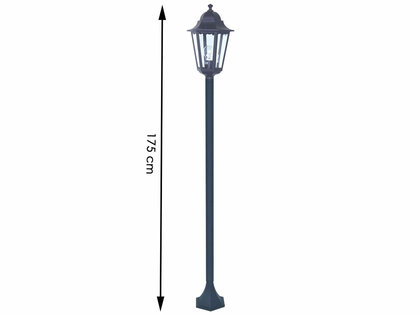 Smartwares Klasyczna lampa stojąca 170 cm E27 60 W szkło aluminium