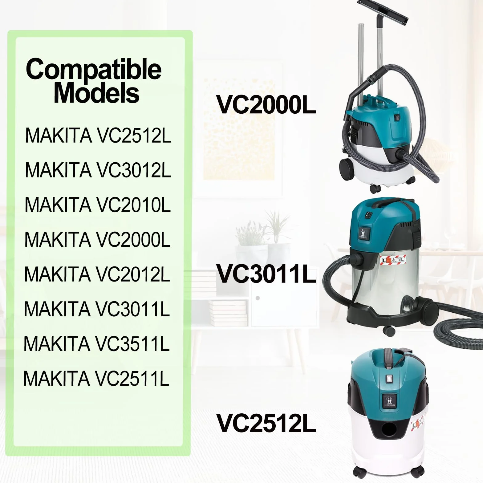 Worki próżniowe kompatybilne z Nilfisk Alto Aero 20/21/25/26/31/VL200 i MAKITA VC2010L/VC2511L/VC2512L/VC3011L