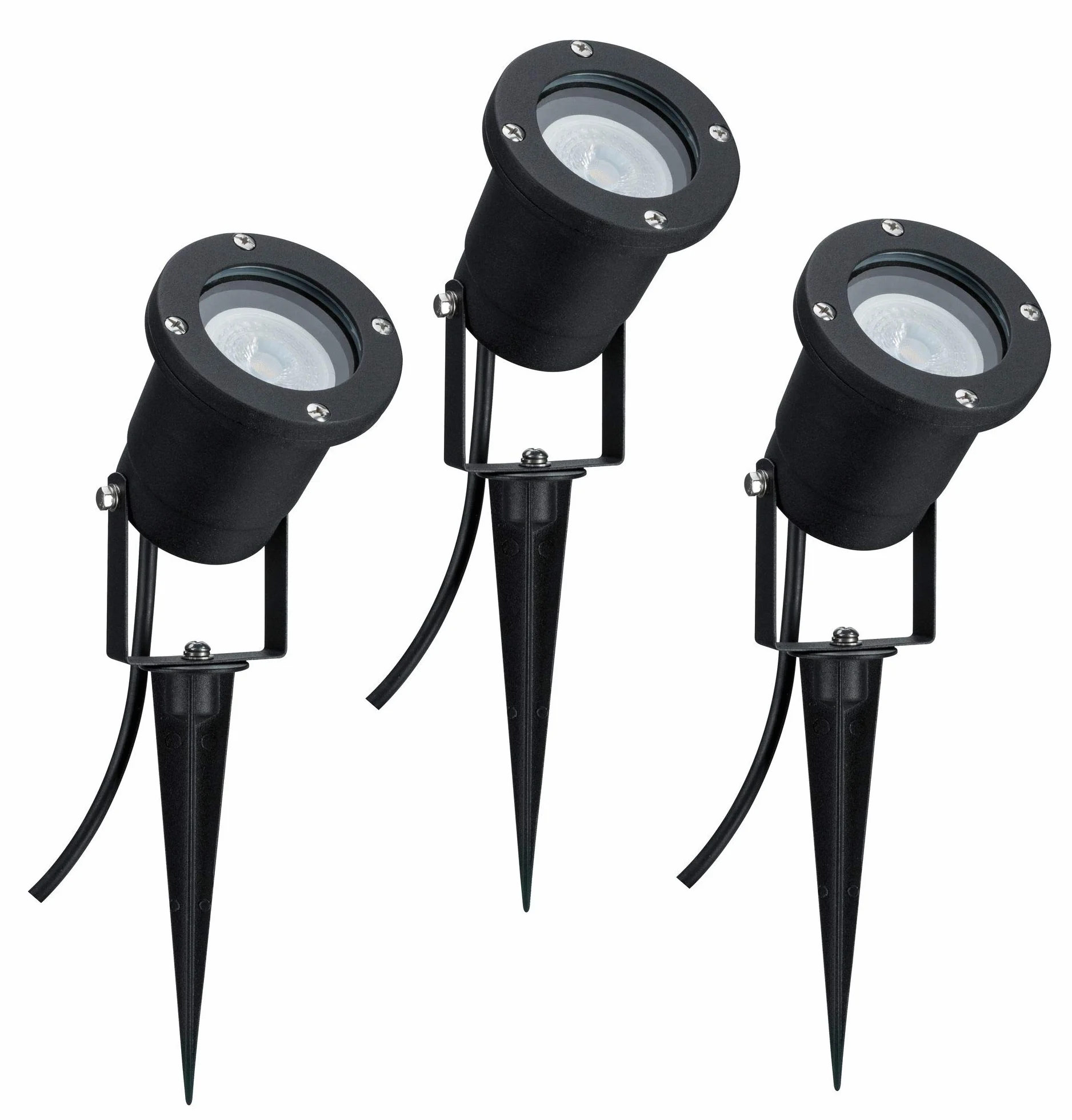 Paulmann Special Line 98897 kpl. 3 spotów IP44 GU10 ciepłobiały 3x3,5W LED oświetlenie zewnętrzne grot do wbicia w ziemię