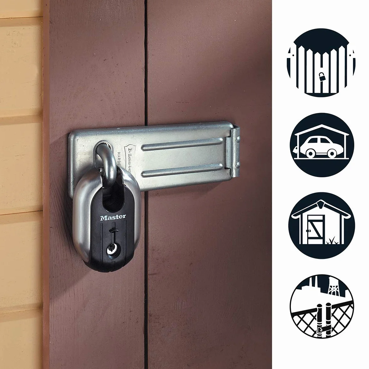 Master Lock 704EURDBLK klamka do drzwi zewnętrznych czarna 11 x 4,4 cm