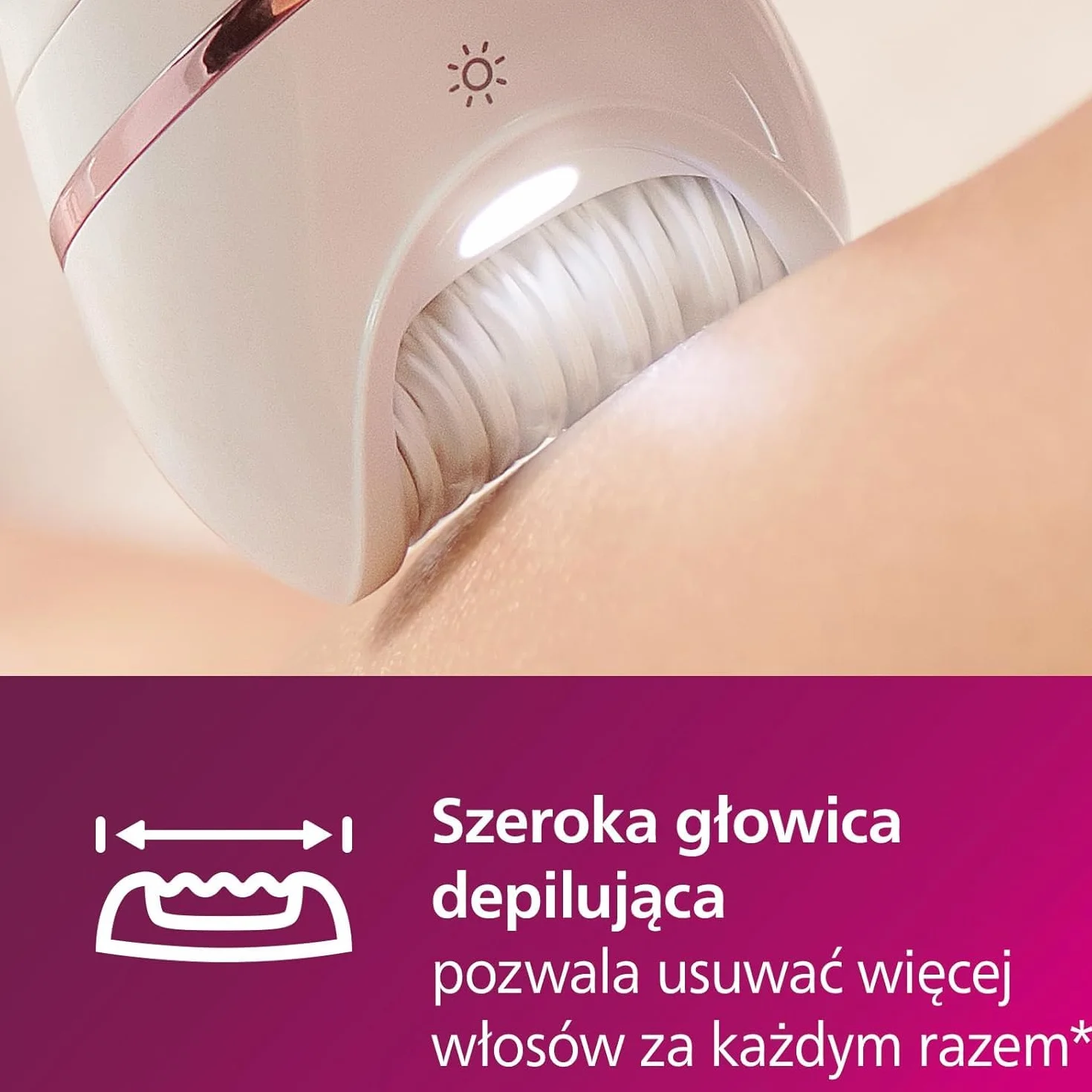 Philips Depilator z serii 8000, bezprzewodowy depilator na mokro i na sucho do nóg i ciała z 9 akcesoriami, golarką, trymerem, pilnikiem do pedicure i szczoteczką złuszczającą, model BRE740/10