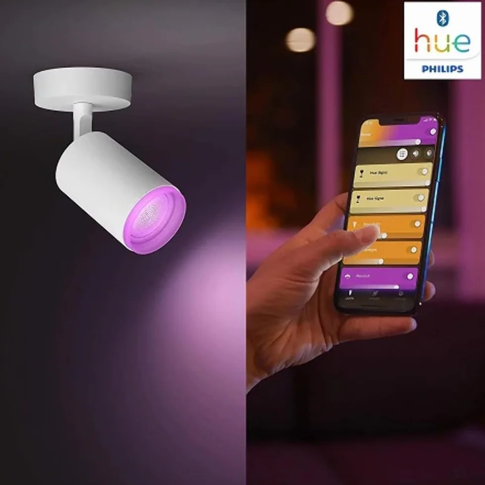 Philips Hue White & Colour Ambiance Fugato Spot 1 flg. wit 1x350lm dimbaar 16 miljoen kleuren kompatybilny z Amazon Alexa