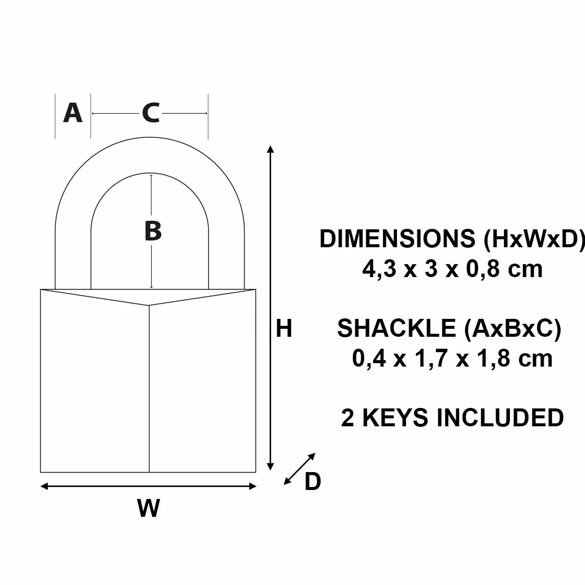 Master Lock Kłódka Złoty 4,3 cm x 3 cm x 0,8 cm
