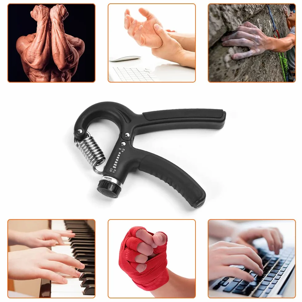 Vicloon Wzmacniacz do chwytu dłoni zestaw treningowy do chwytania przedramienia, regulowany uchwyt do rąk, ćwiczeni, entuzjasty fitnessu i profesjonaliści do wzmocnienia nadgarstków i przedramion
