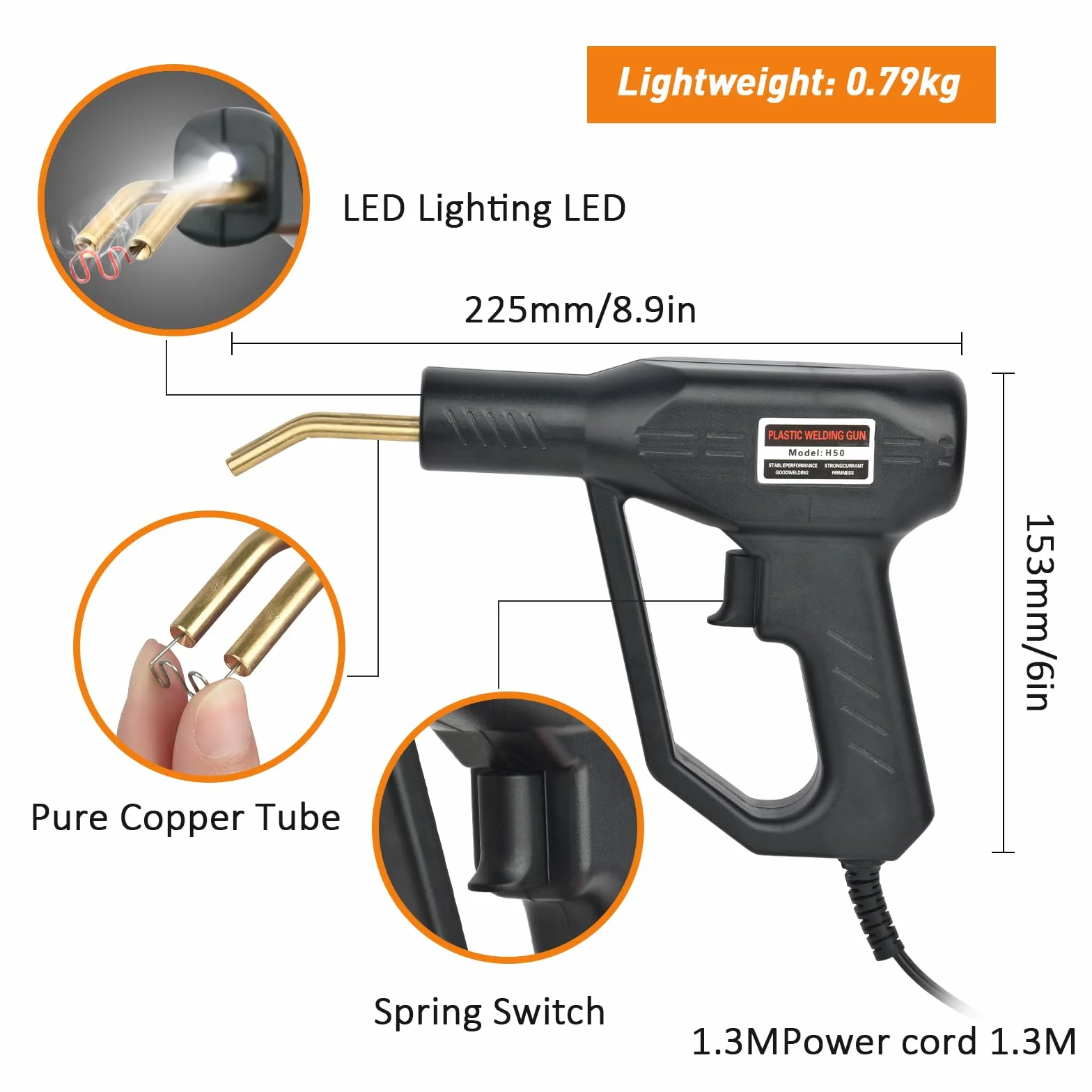 Zgrzewarka do tworzywa sztucznego 50 W 220 V zestaw naprawczy do zderzaka samochodowego 1000 szt. gwoździ