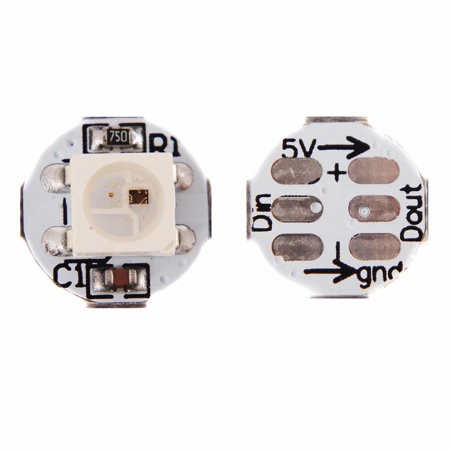 100 szt. WS2812B ECO RGB stop drutów 5050 z radiatorem PCB (10 mm * 3 mm) SMD białe chipy LED