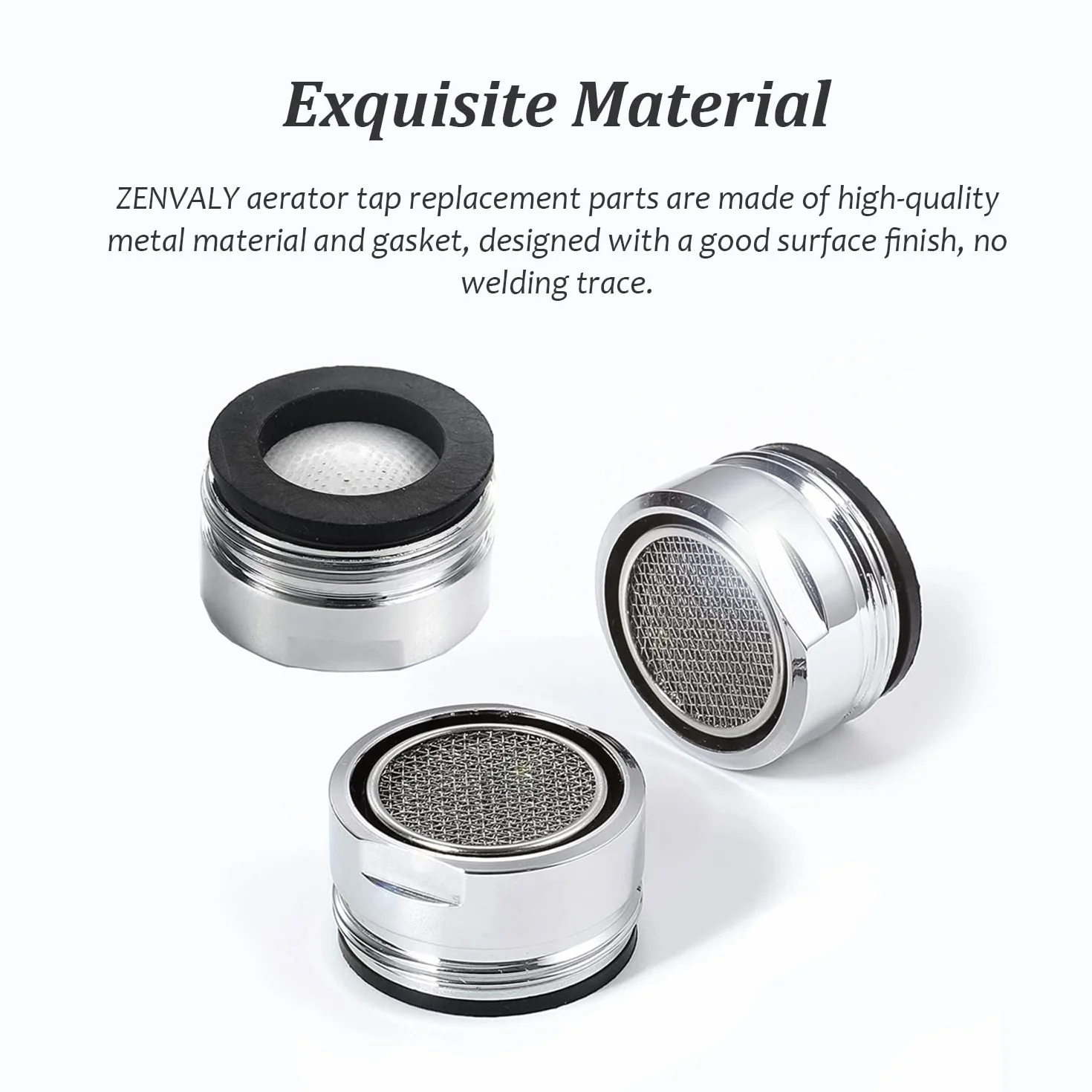 Aerator do kranu ze stali nierdzewnej 24 mm 3 sztuki