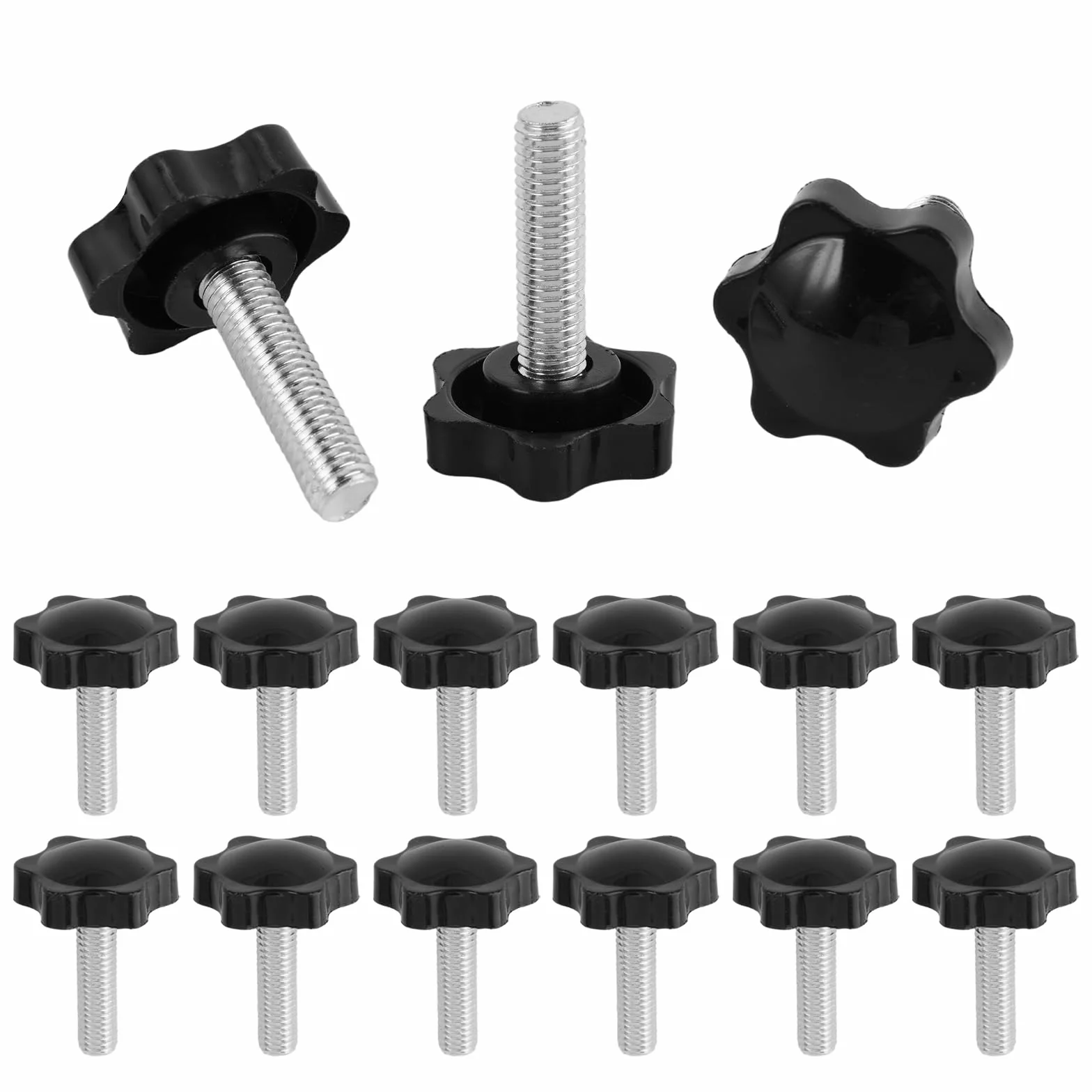 Śruby z Uchwytem Gwiazdowym M8 × 32 mm, Nakrętka Gwiazdowa, Zestaw 12 sztuk