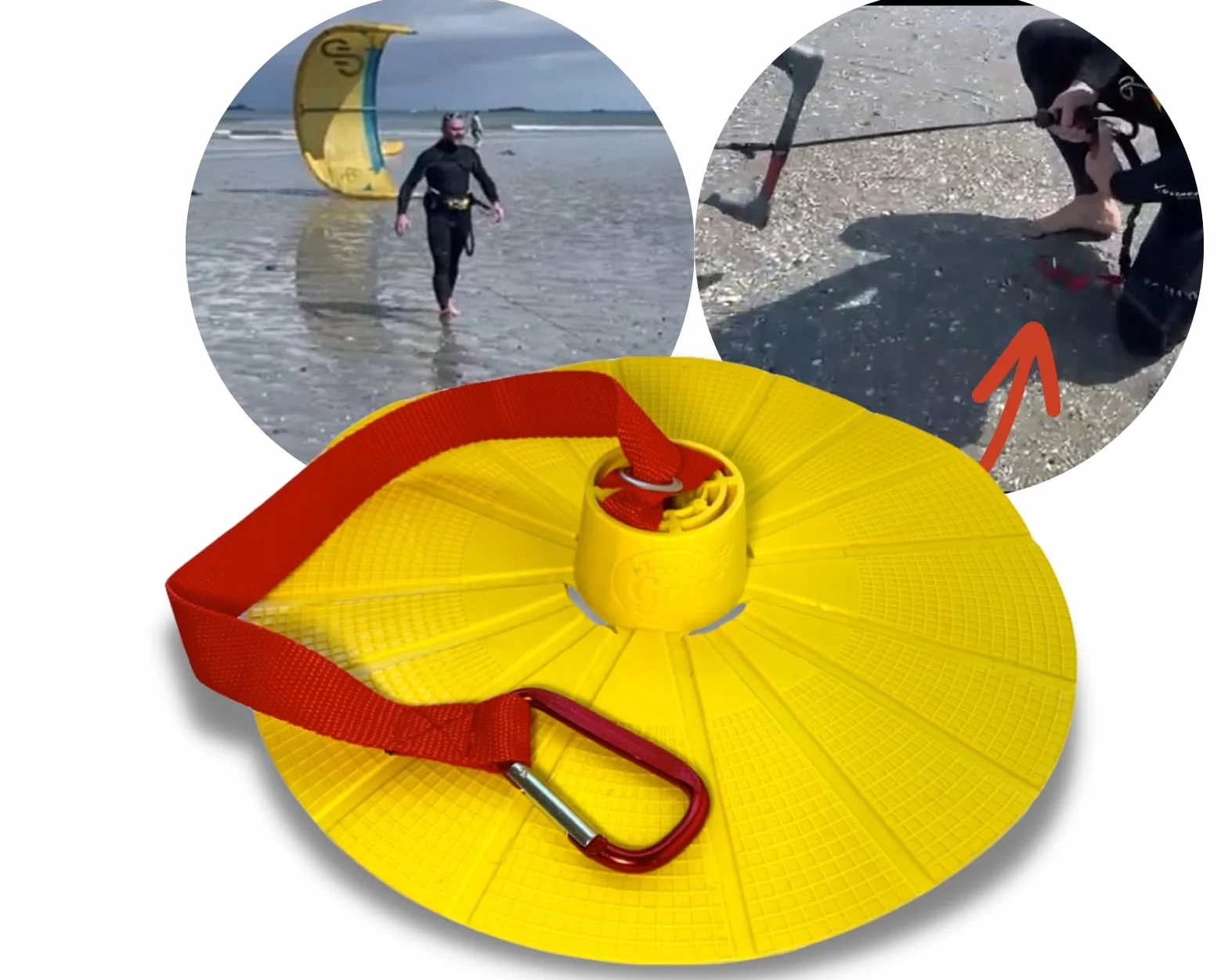 BeachGrip – Kotwica do kitesurfingu – Innowacyjna kotwica do samodzielnego startu – Mała, lekka, łatwa w użyciu i trwała – Idealny sprzęt do wodowania latawca, gdy jesteś sam na plaży!