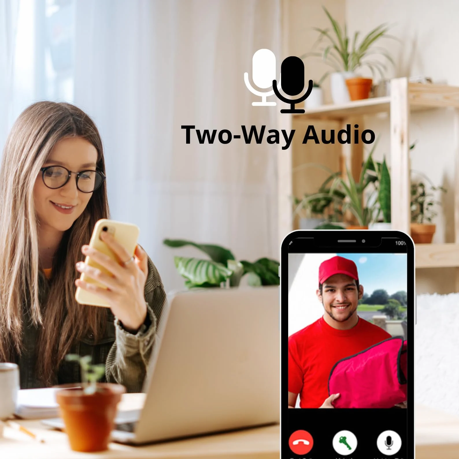 Home>it® dzwonek do drzwi z Wi-Fi i aplikacją – kamera HD 720p, widoczność w nocy, dwukierunkowe audio, wykrywanie ruchu, widok na żywo, ochrona przed kradzieżą