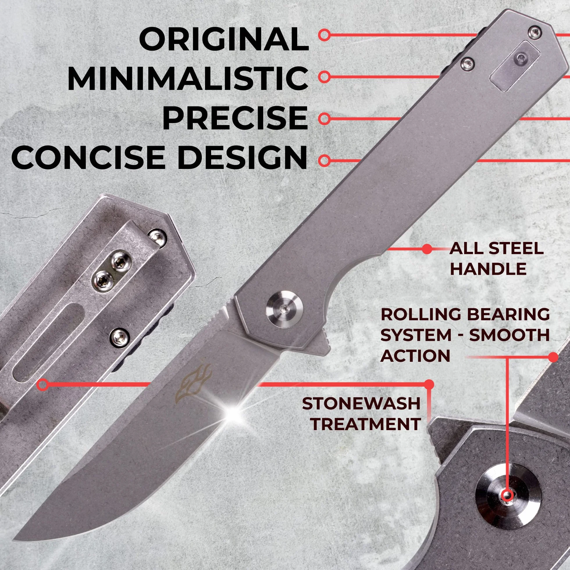 Ganzo FH12 nóż kieszonkowy outdoorowy stal D2 Flipper Lock