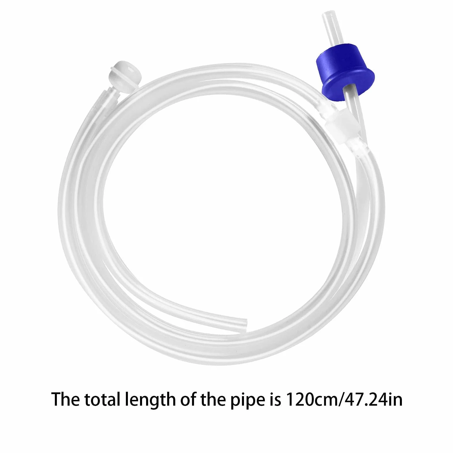 Sink Soap Dispenser Tube Kit with Check Valve, 12.9/10.9/3.7 Inches, Soft Flexible Tube, White