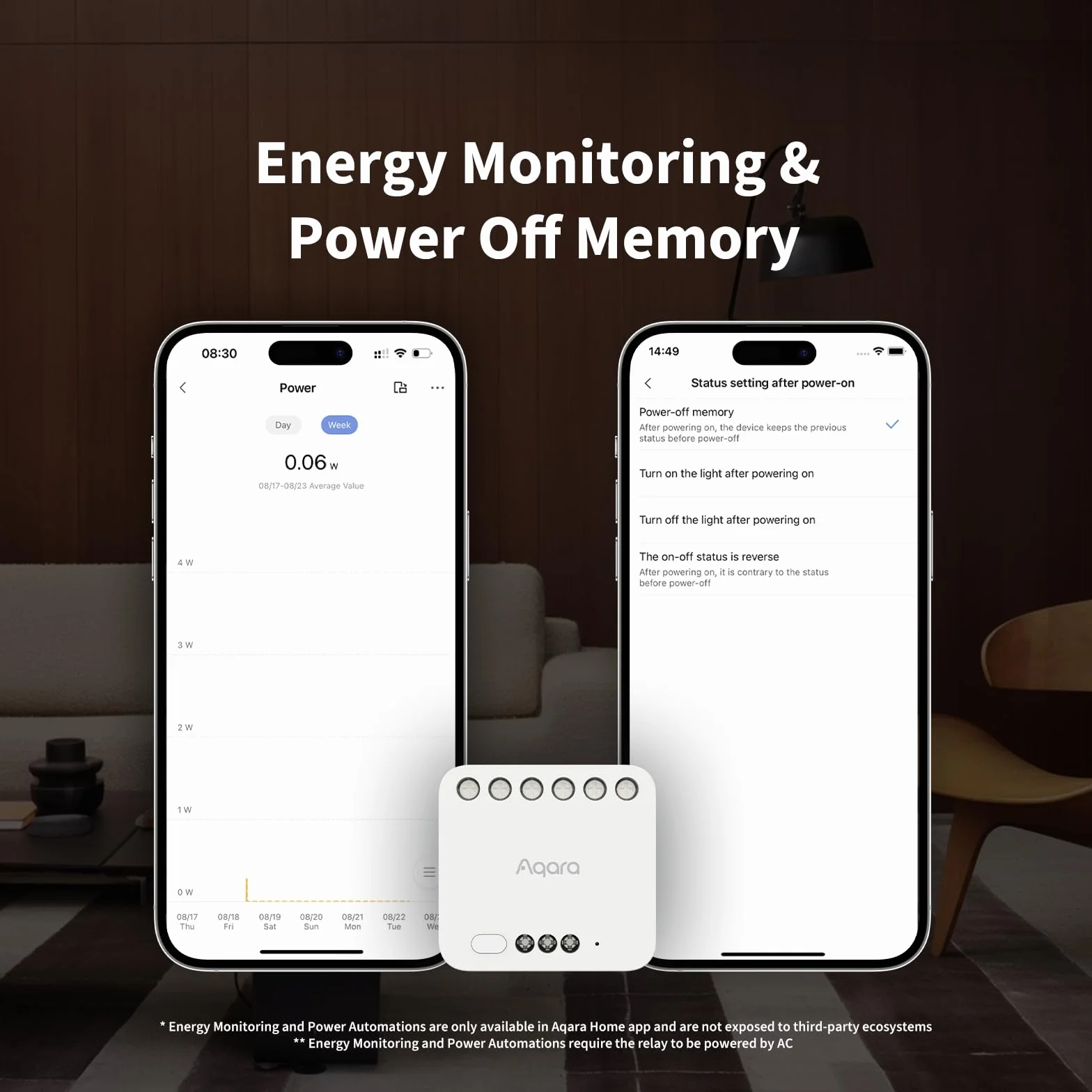 Aqara Podwójny przekaźnik T2, Matter, Zigbee 3.0 HUB, Kontakt Suchy, Homekit, Google Home, Alexa