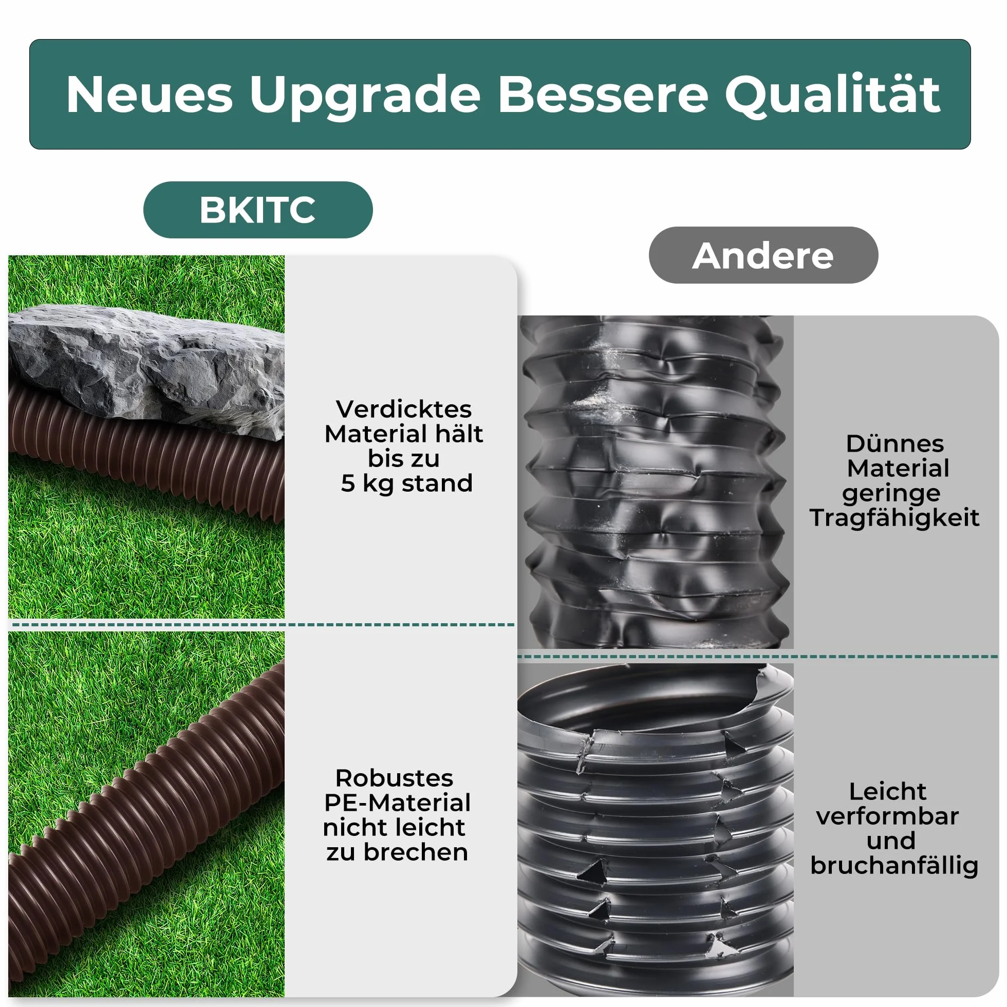 Rynna dachowa elastyczna rura spustowa 80/100 mm przedłużenie 47-150 cm brązowa 2 sztuki