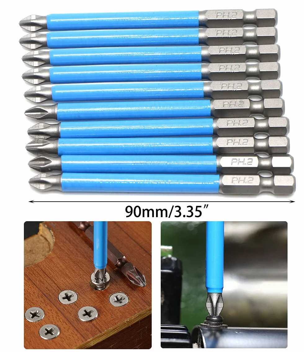 PH2 magnetyczny śrubokręt krzyżakowy zestaw bitów 90 mm
