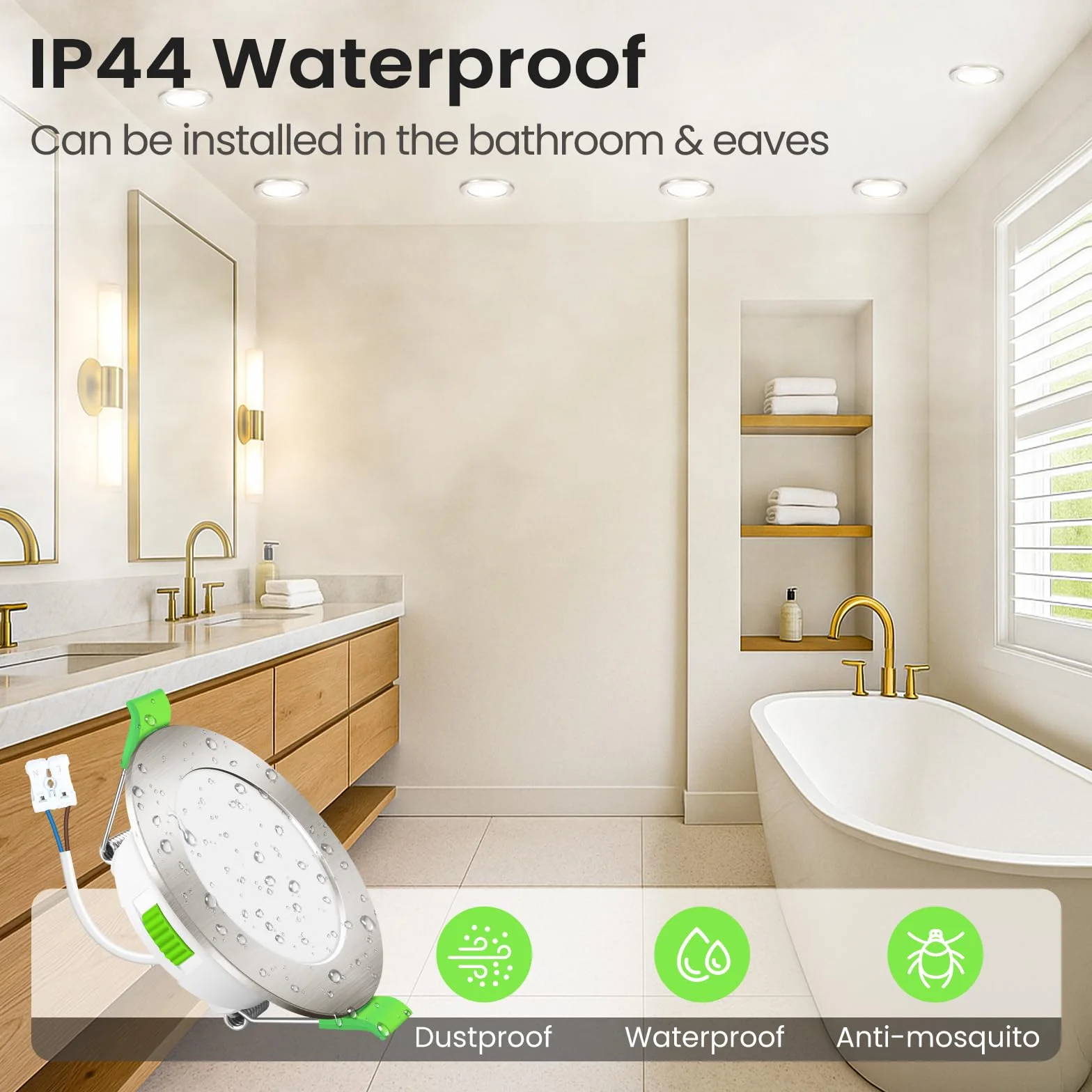 ALUSSO Reflektory LED do zabudowy 68 mm 4 W 220-240 V 3000-6500 K IP44