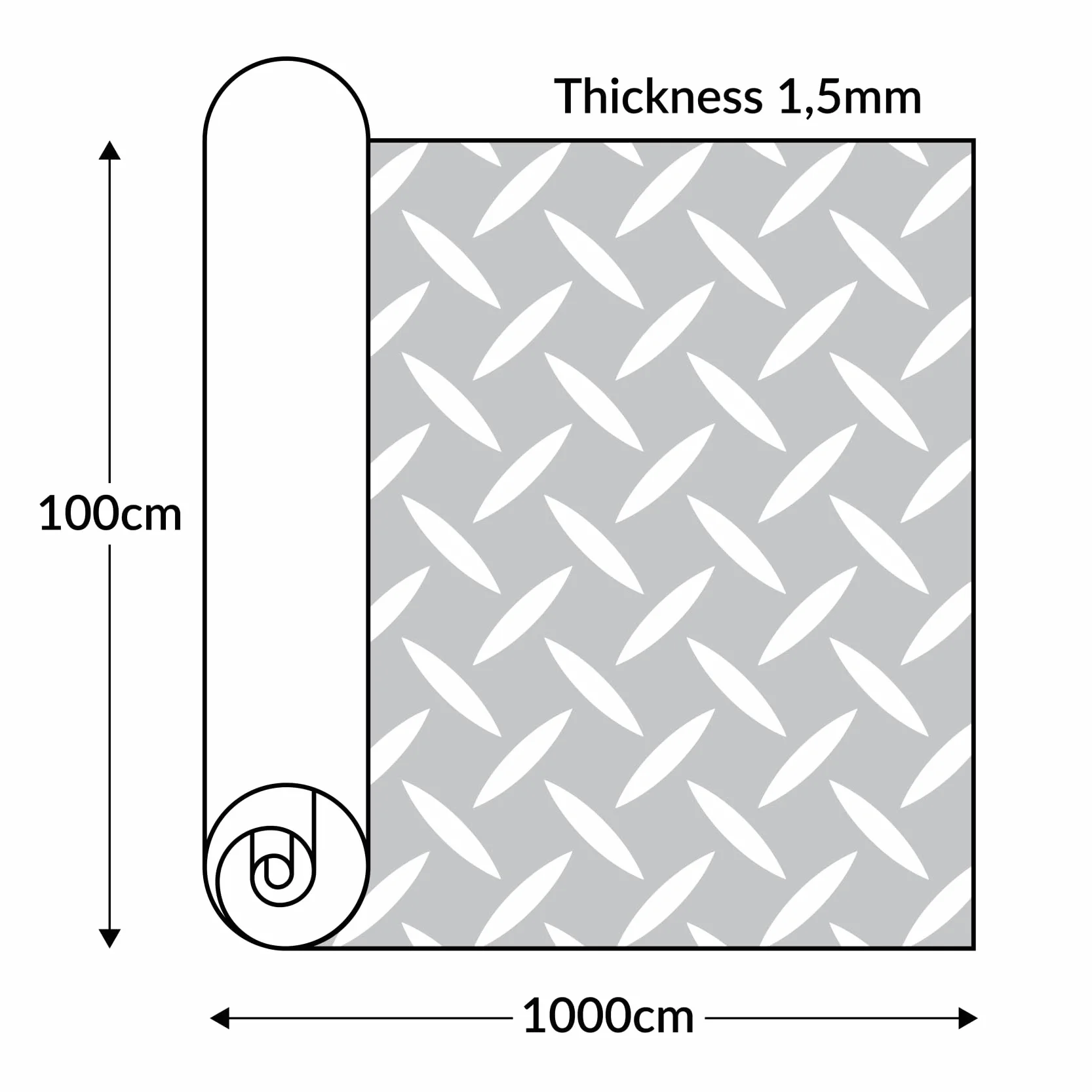 Wykładzina podłogowa PCW 1,5 mm antypoślizgowa mata z wypustkami Dionis 200 x 100 cm